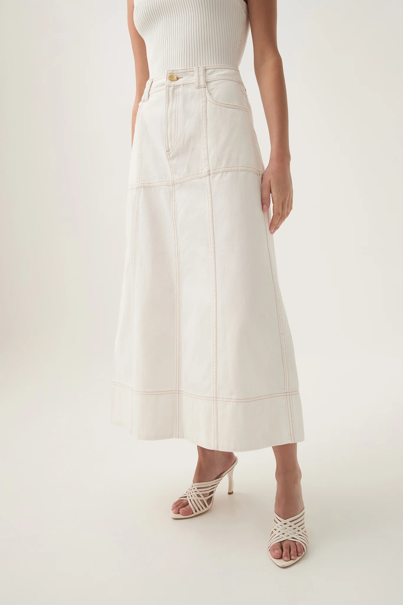 Emilie Denim Midi Skirt - Image 3