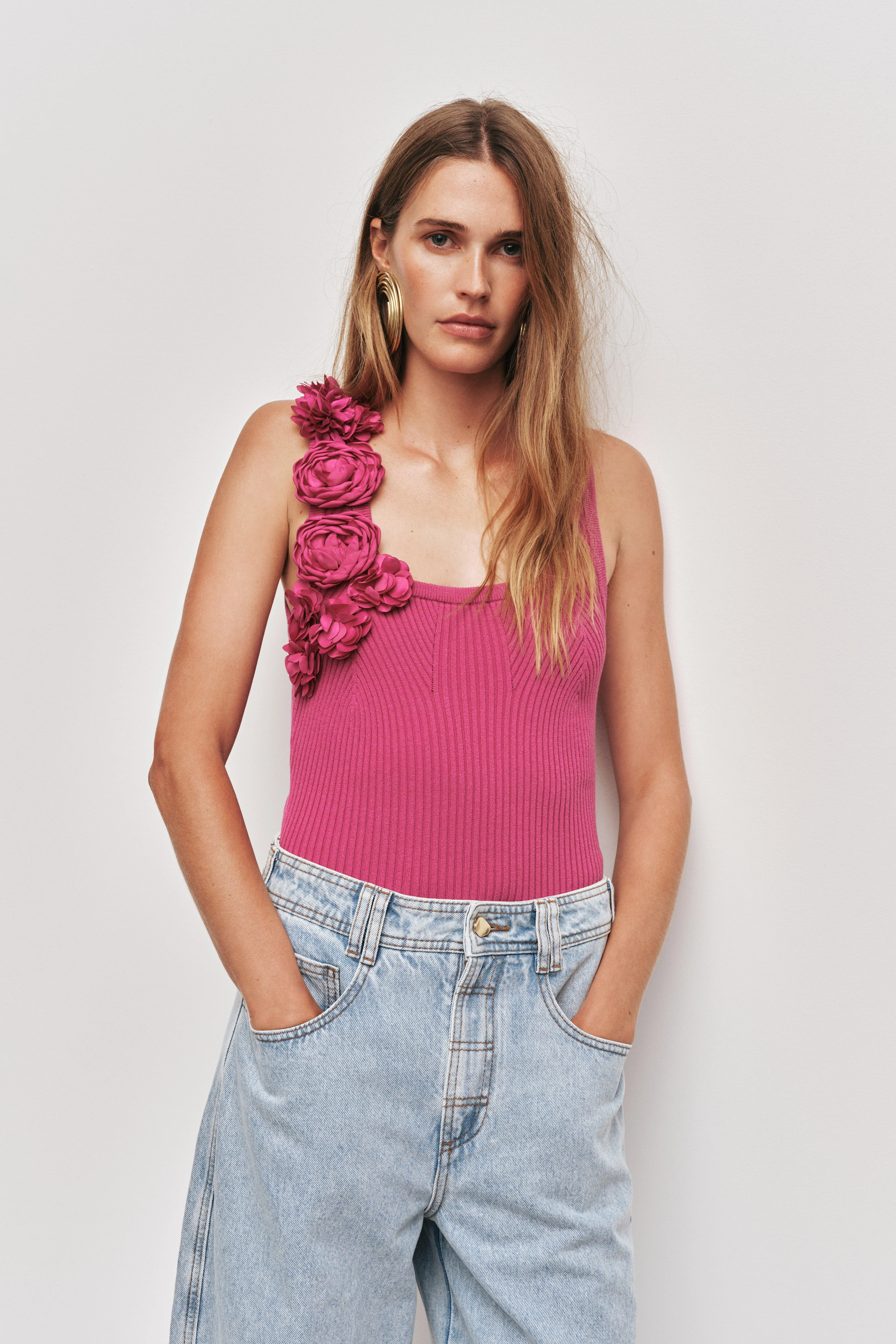 Emmy Flower Knit Tank - Image 3