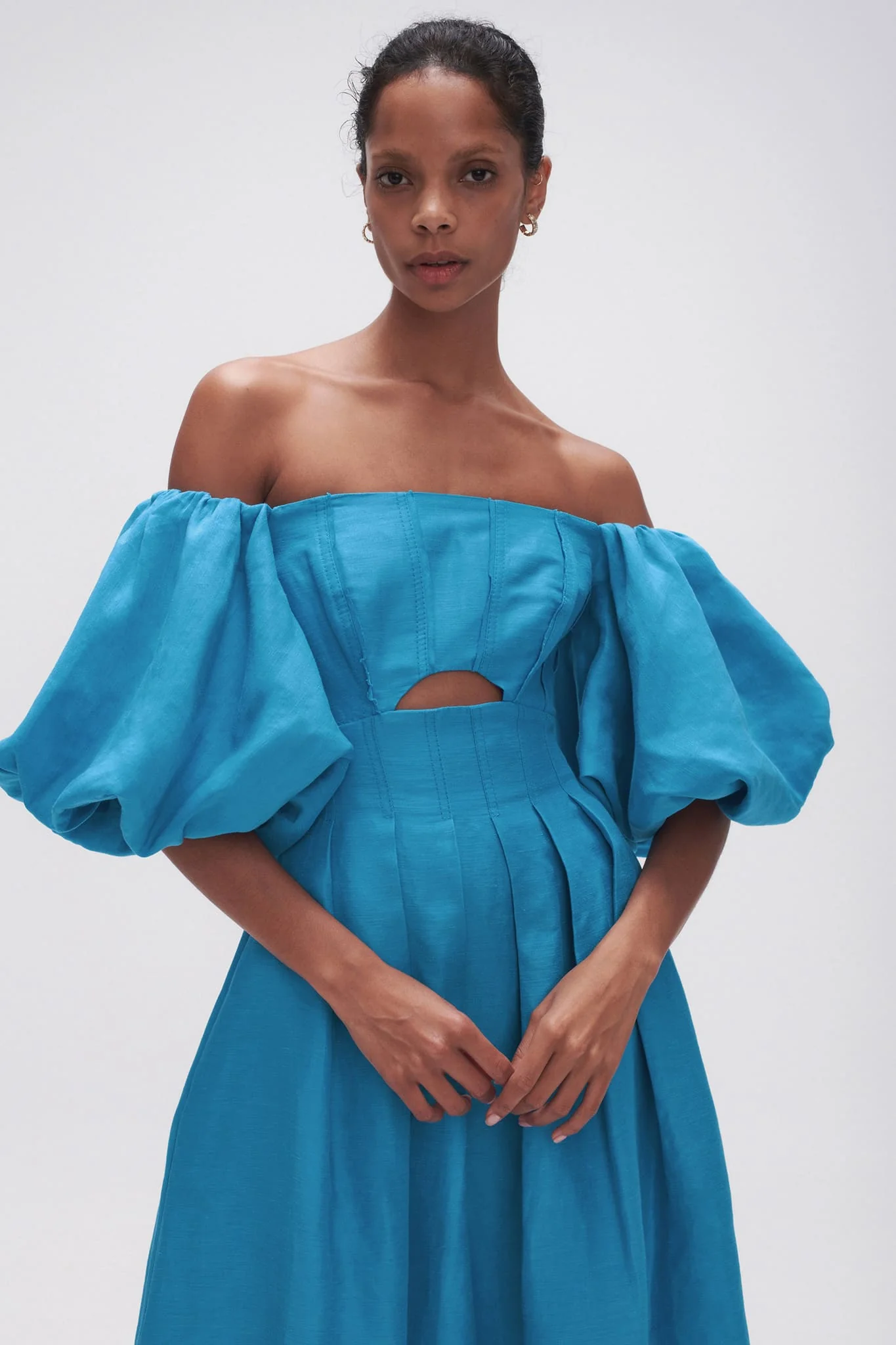 Eugenie Off Shoulder Midi Dress - Image 3