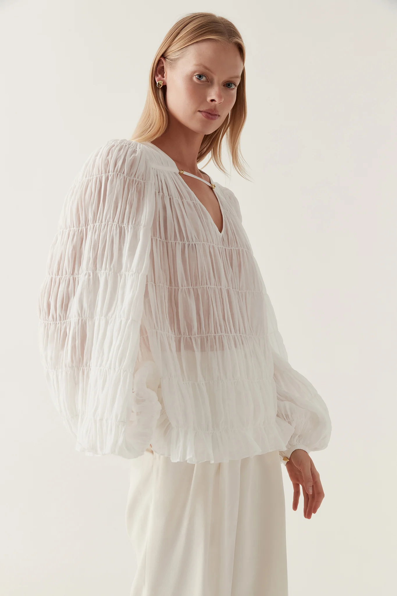 Evelina Ruched Blouse - Image 3
