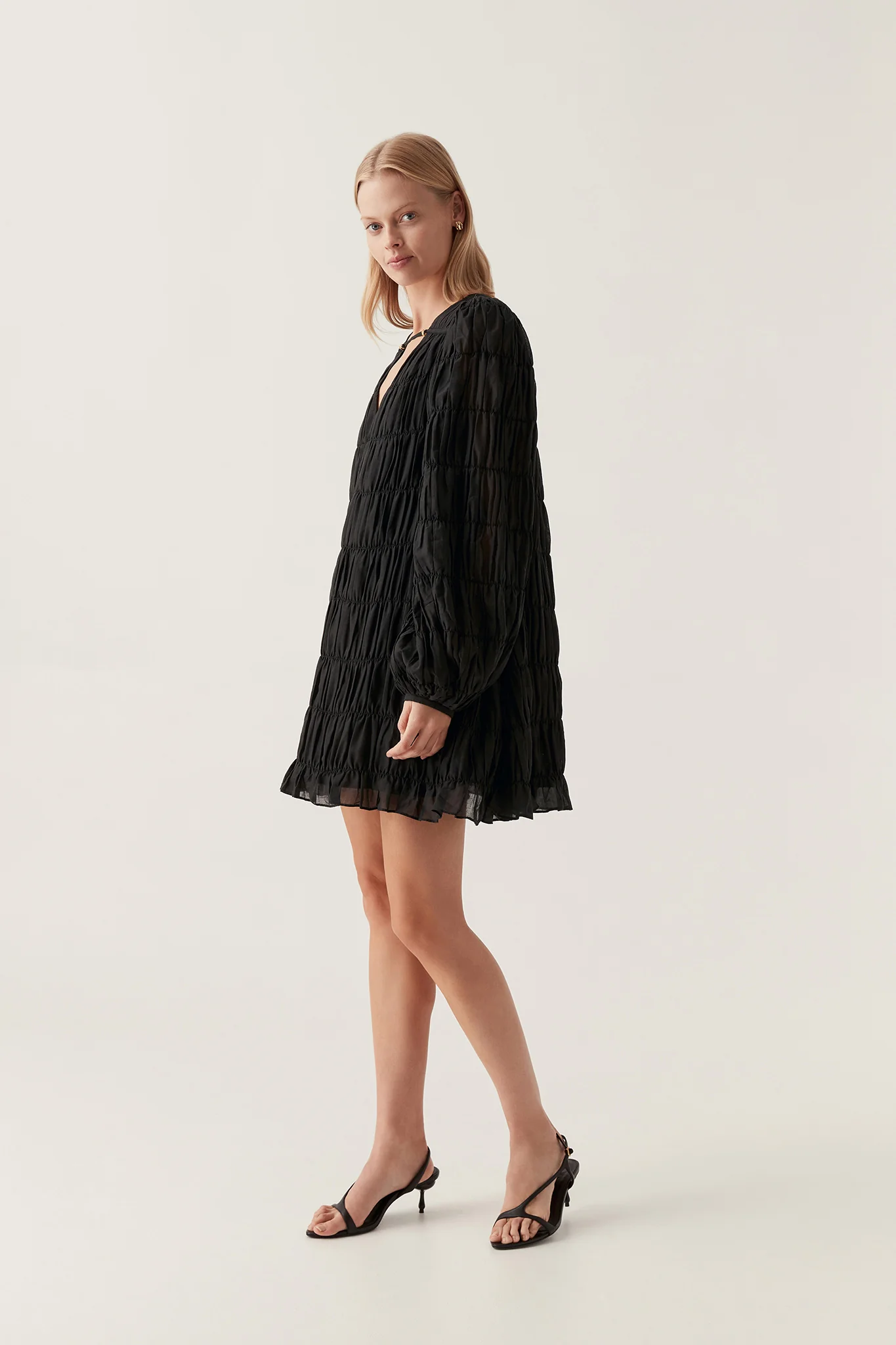 Evelina Ruched Mini Dress - Image 3
