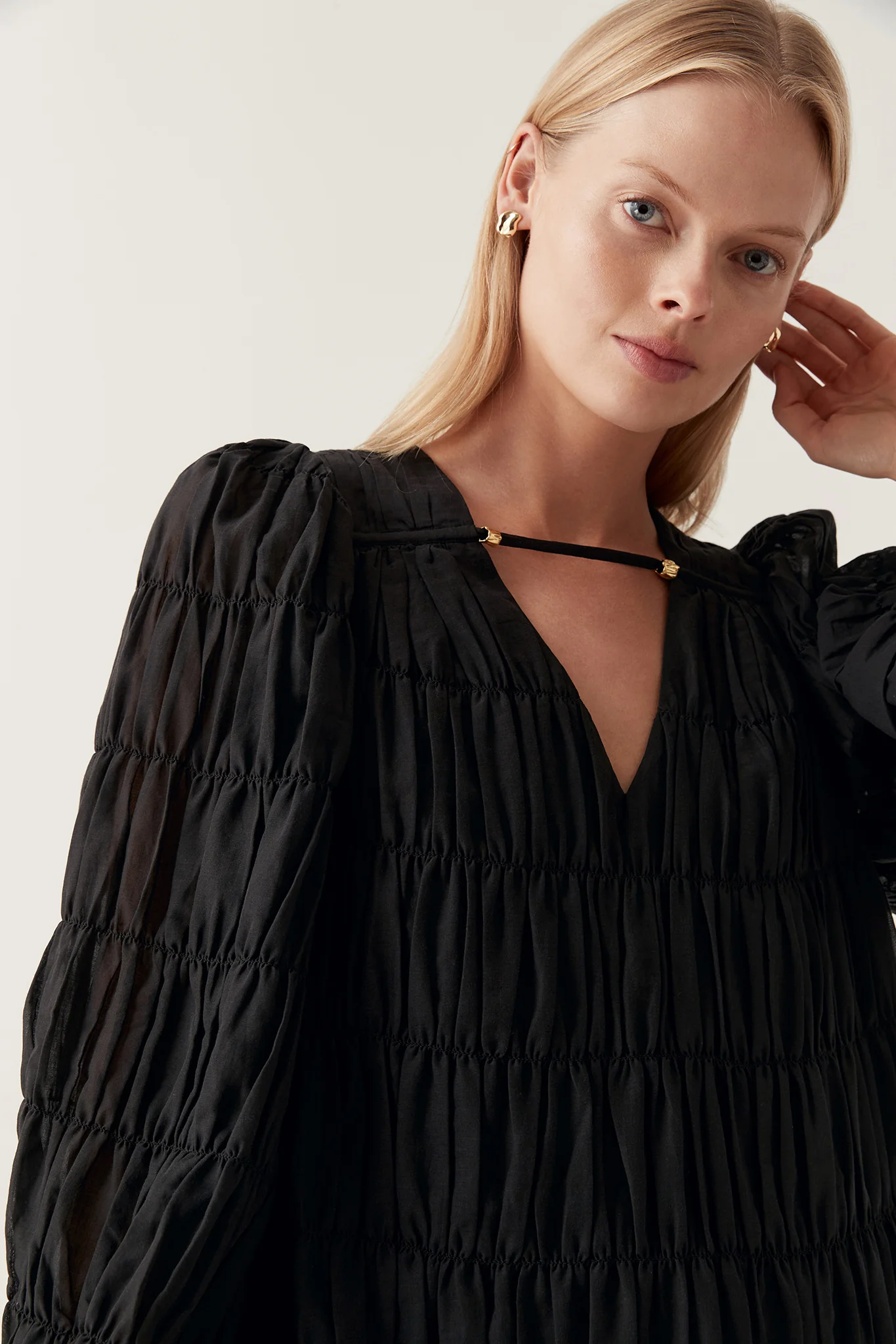 Evelina Ruched Mini Dress - Image 4