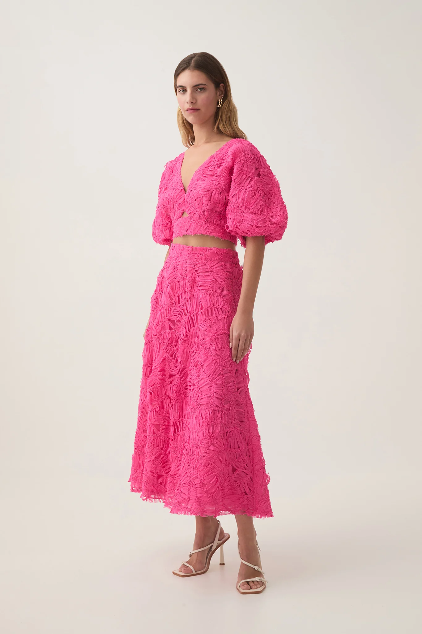 Florential Textured Midi Skirt - Image 3