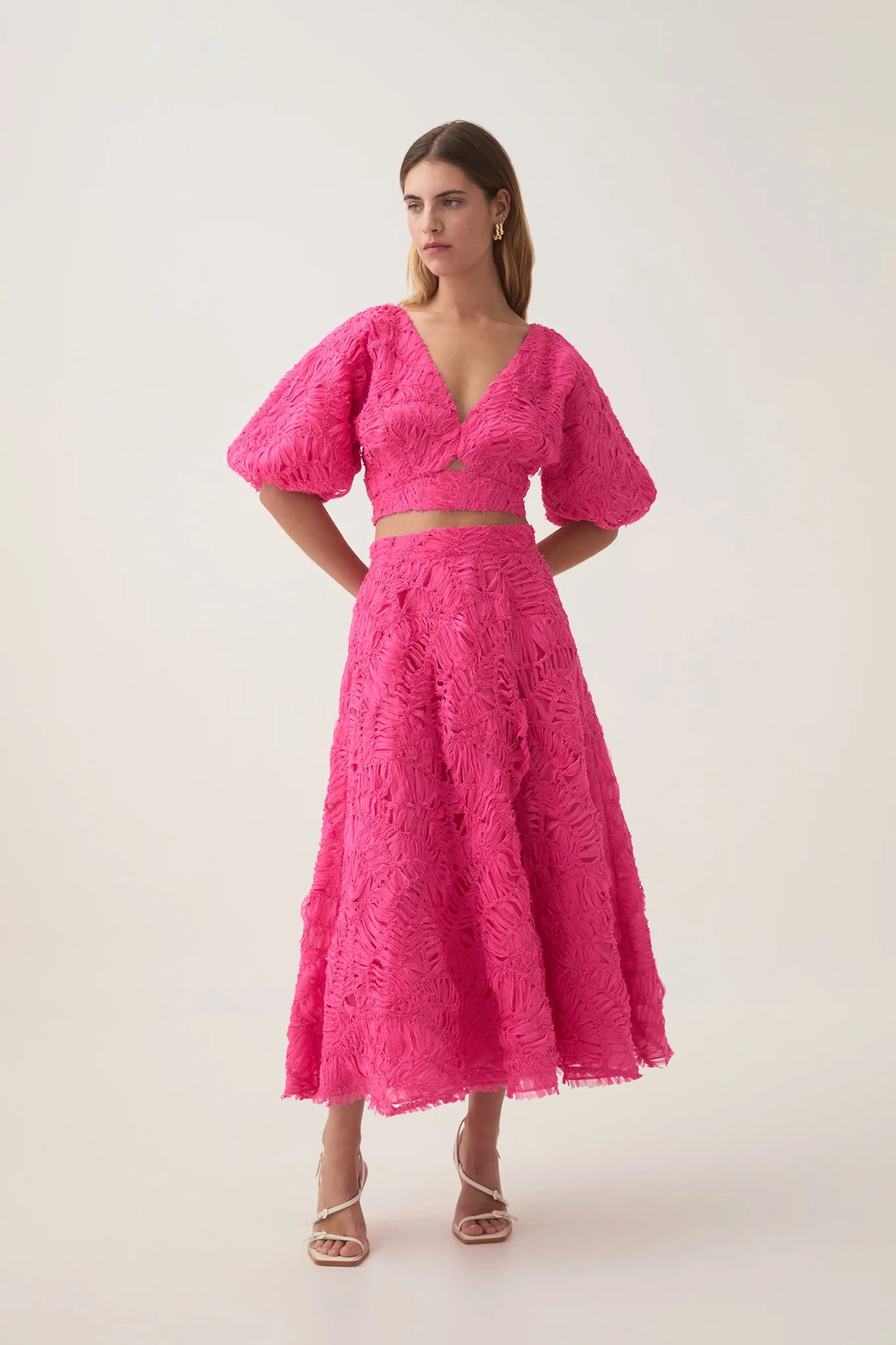 Florential Textured Midi Skirt - Image 4