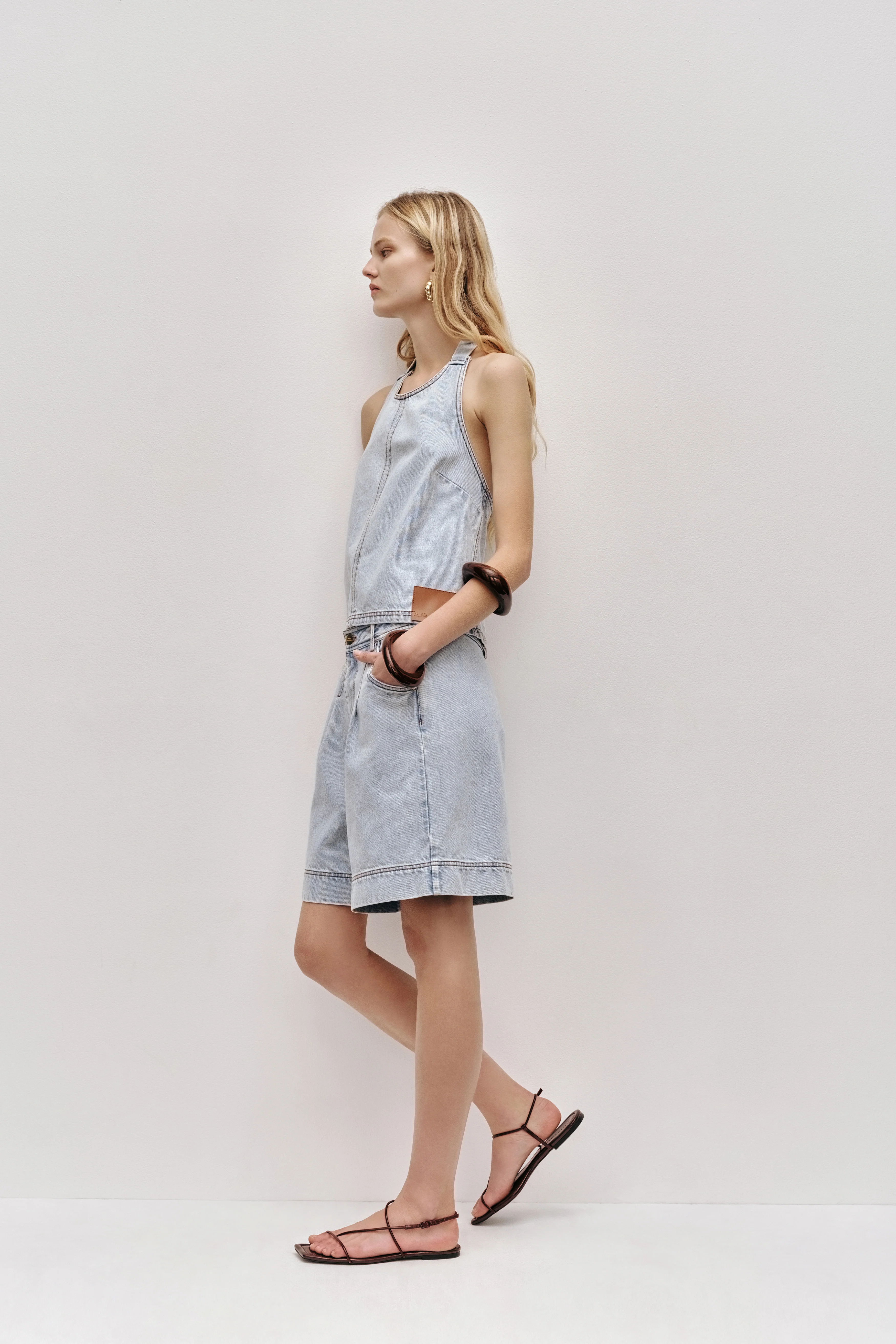 Flynn Longline Denim Short