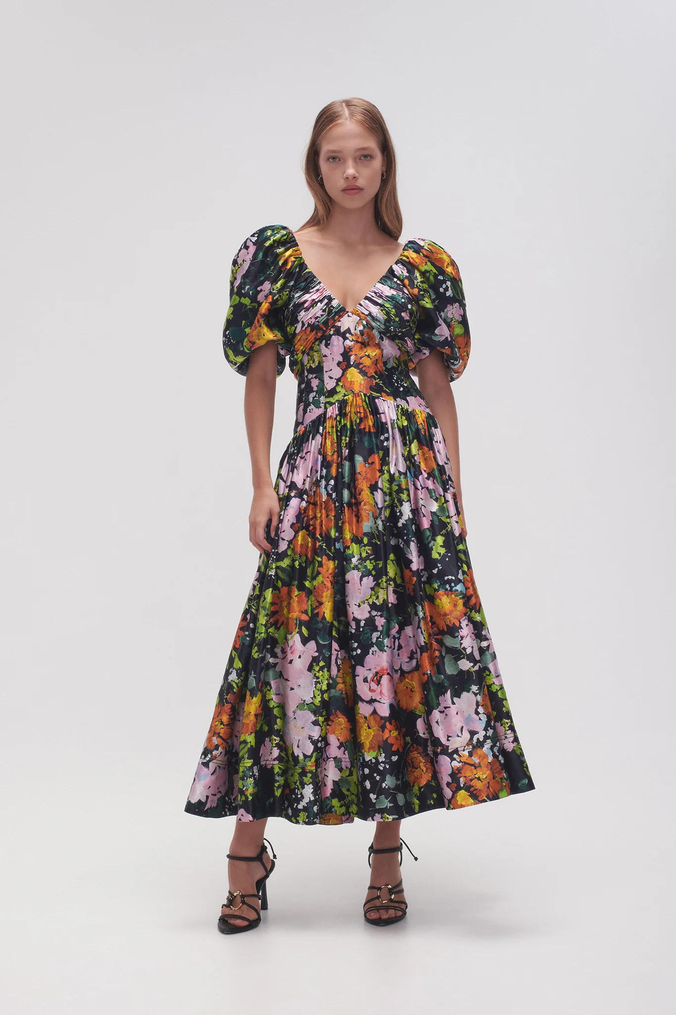 Gabrielle Plunge Midi Dress - Image 3