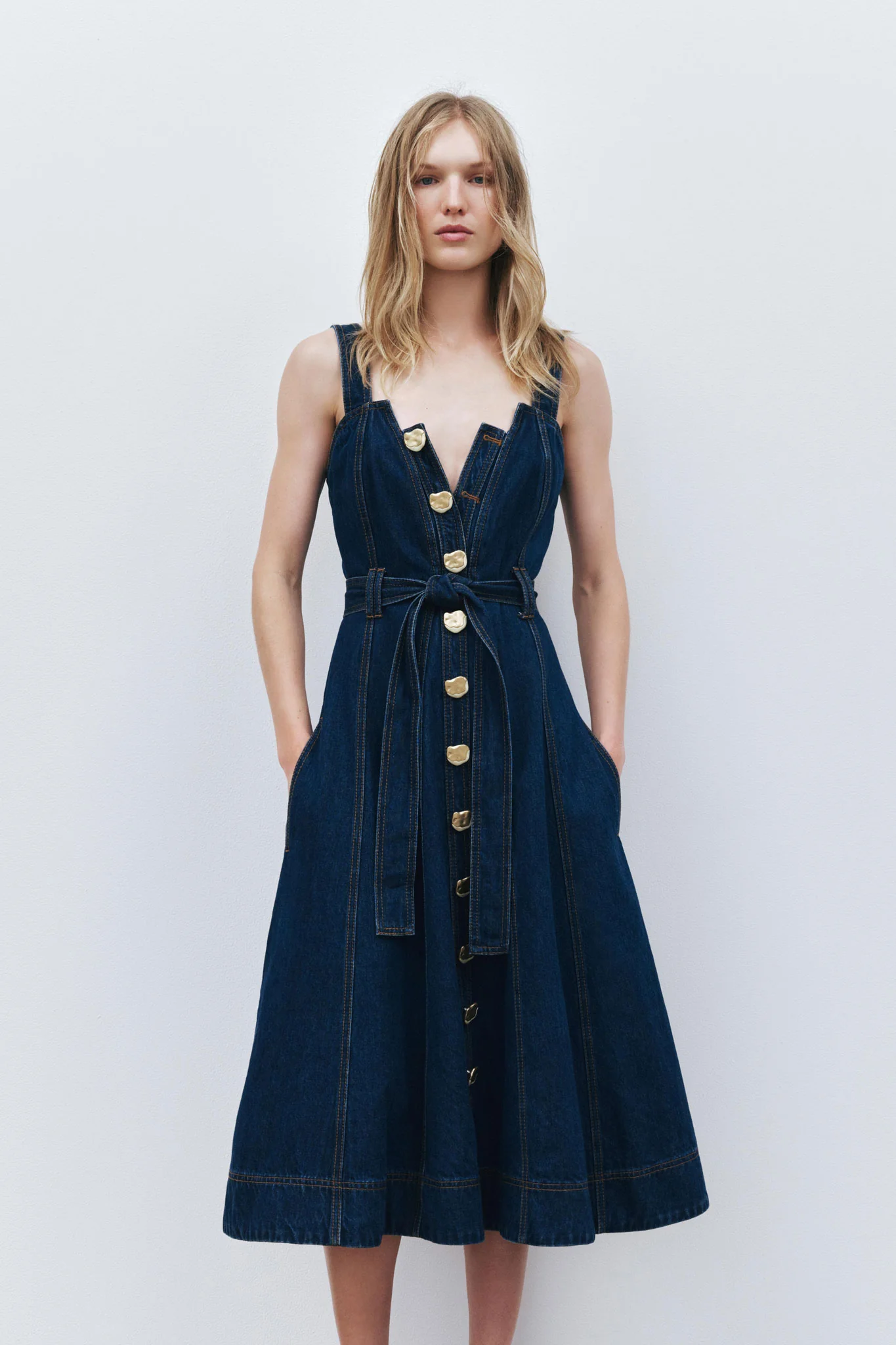 Gianna Denim Midi Dress - Image 8