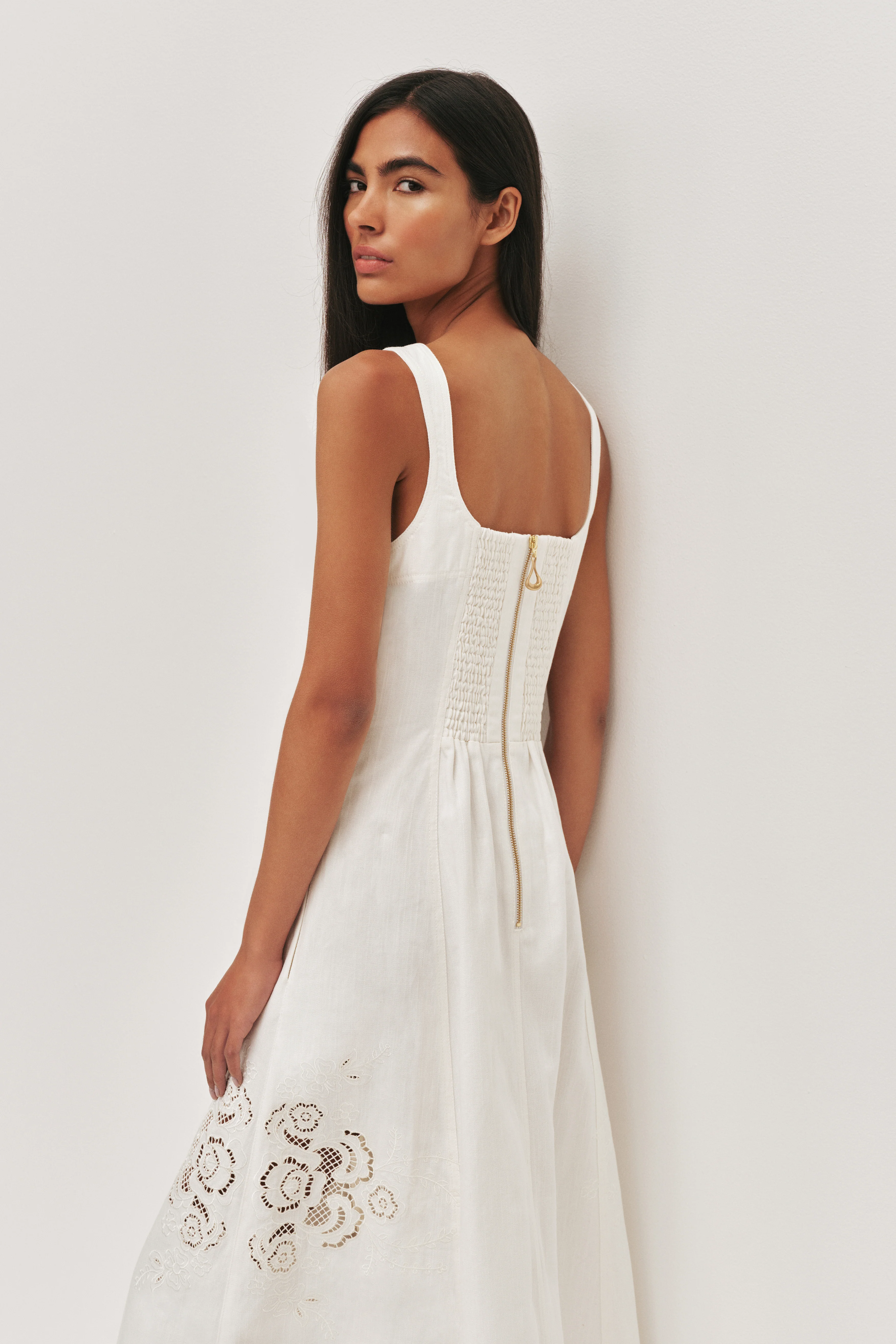 Halo Embroidered Midi Dress - Image 4
