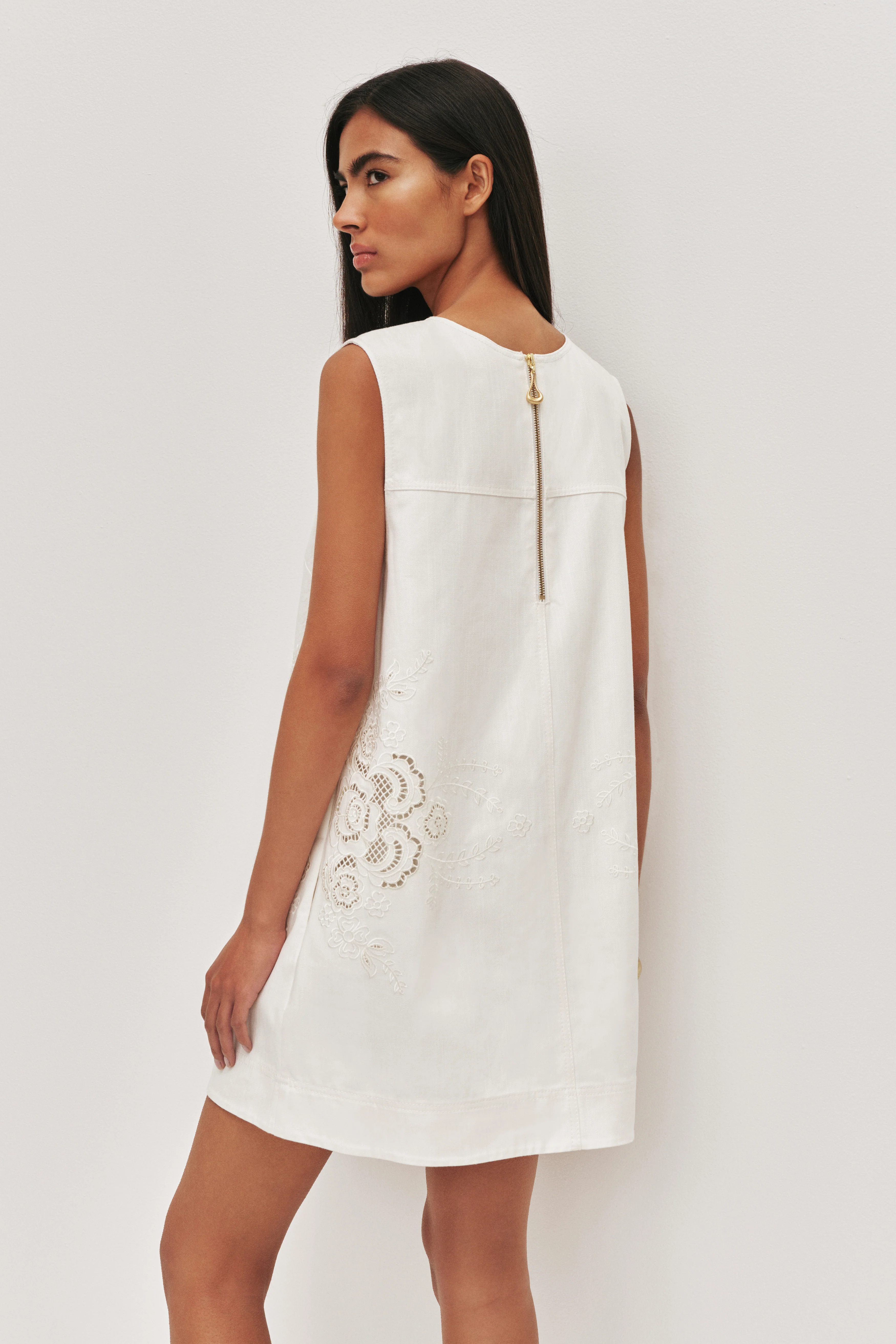 Halo Embroidered Mini Dress - Image 6