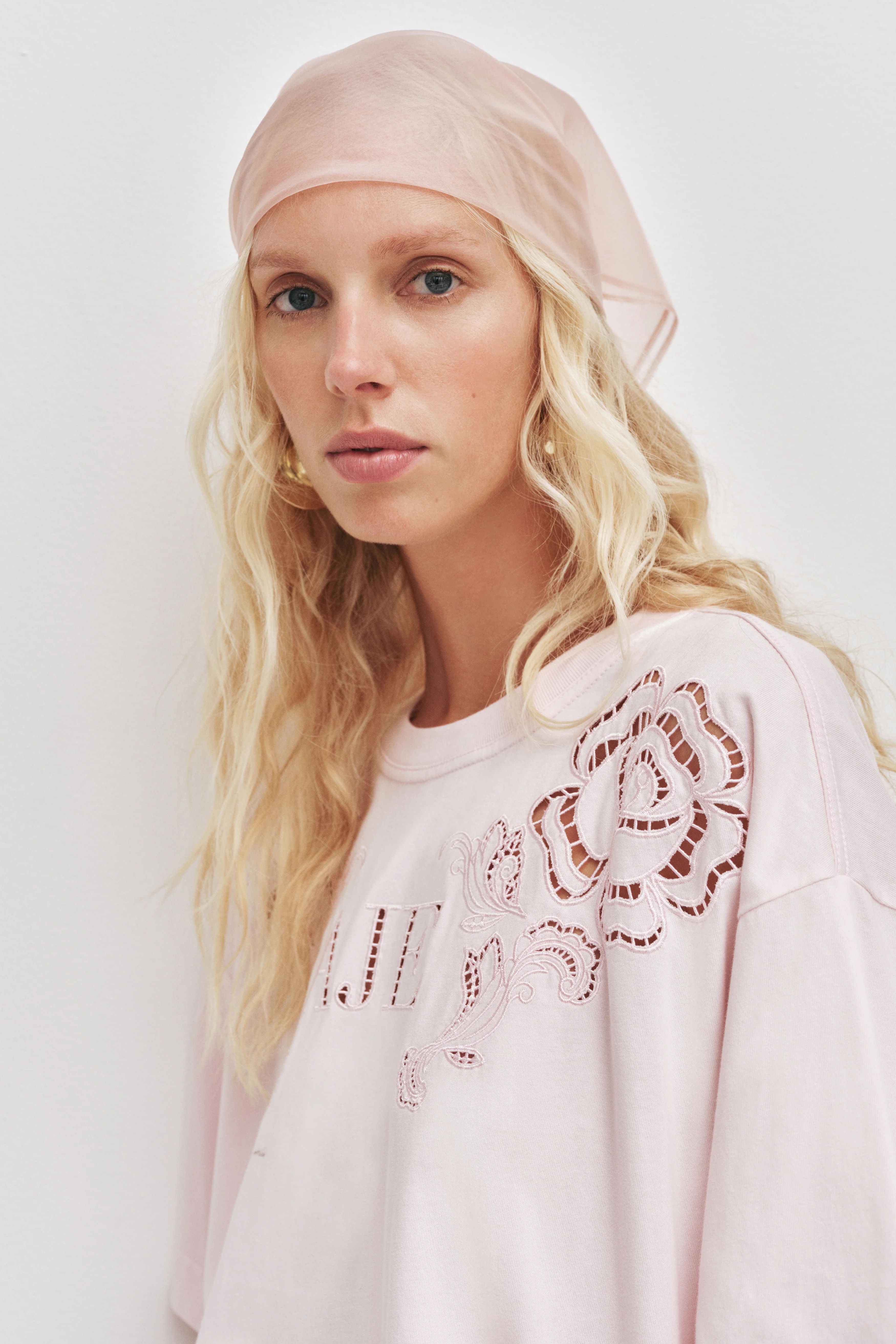 Halo Embroidered Oversized Tee - Image 5