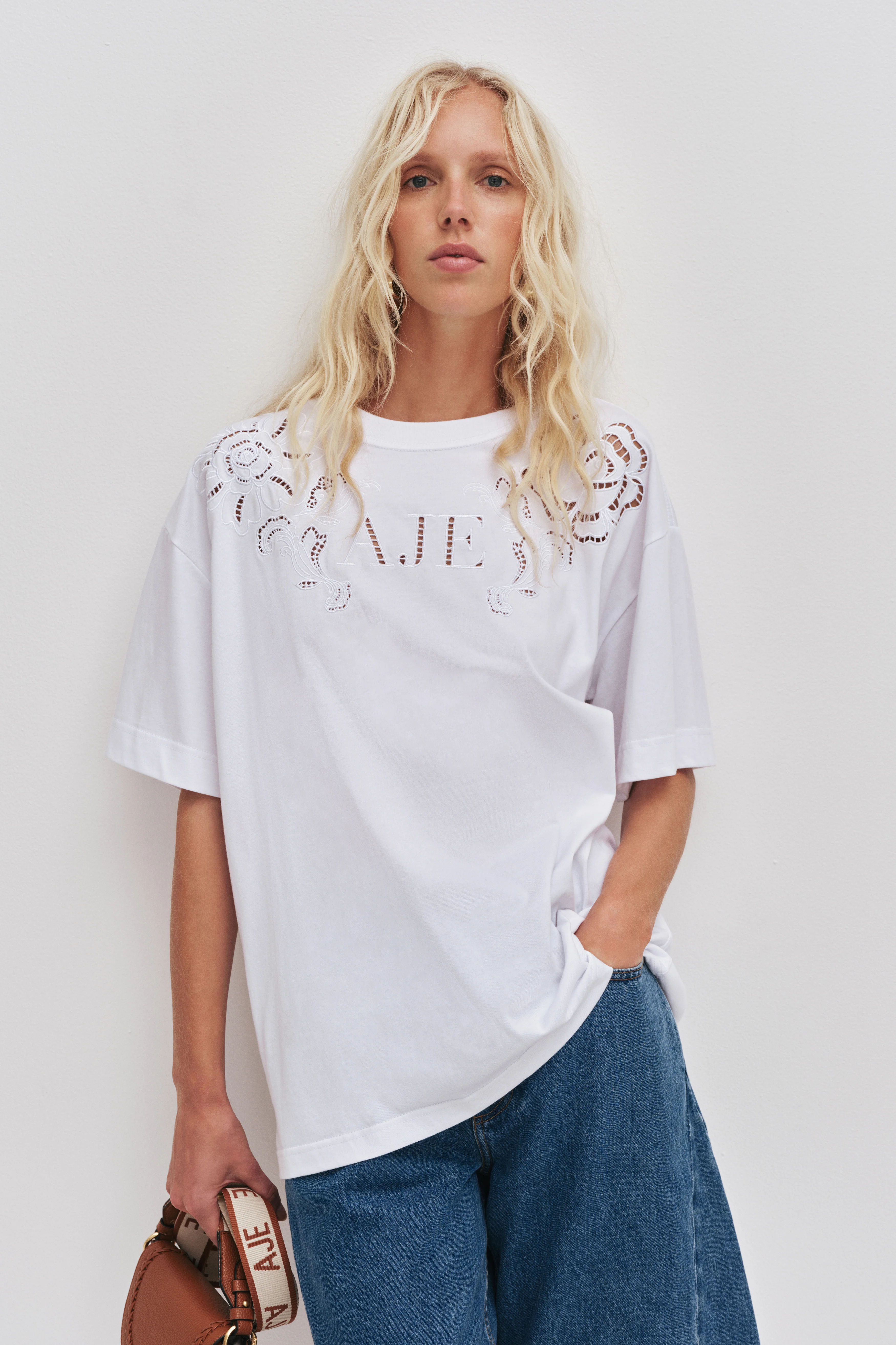 Halo Embroidered Oversized Tee - Image 4