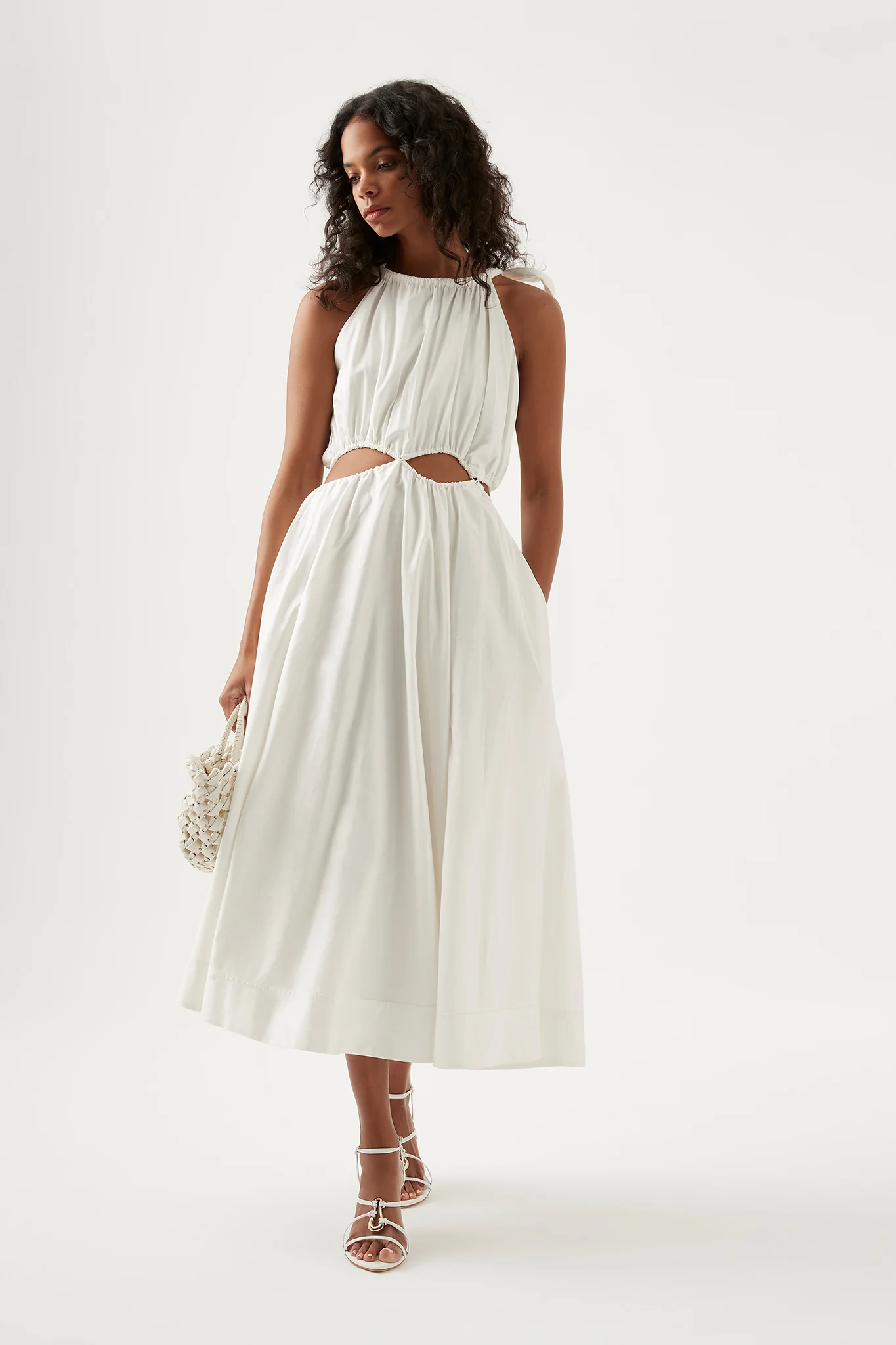 Henriette Tie Strap Midi Dress