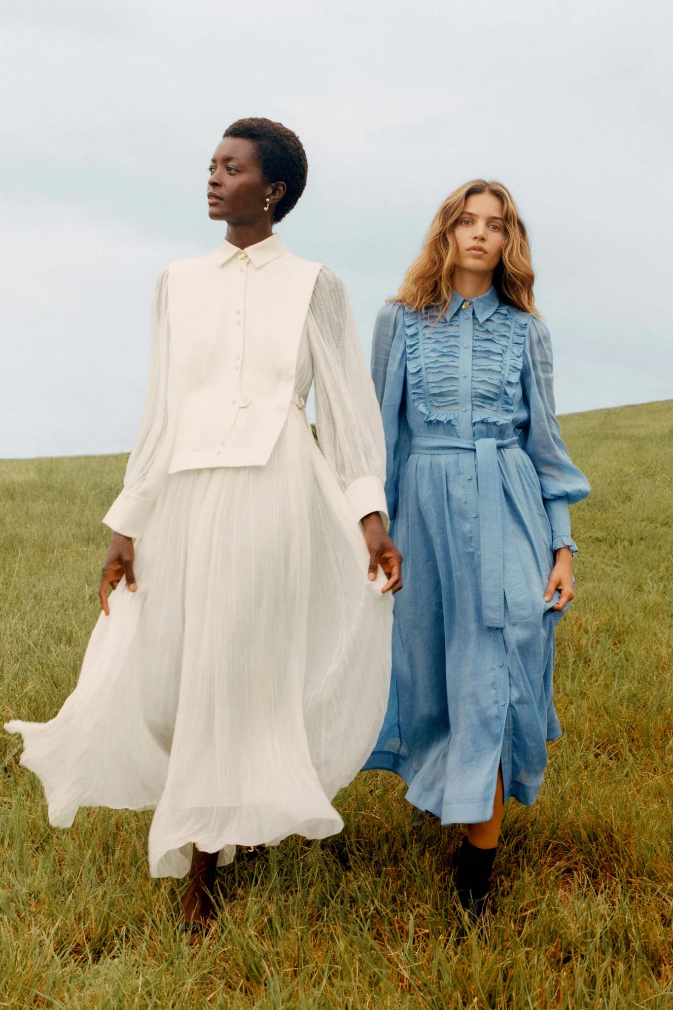 Iris Pleated Bib Midi Dress - Image 6