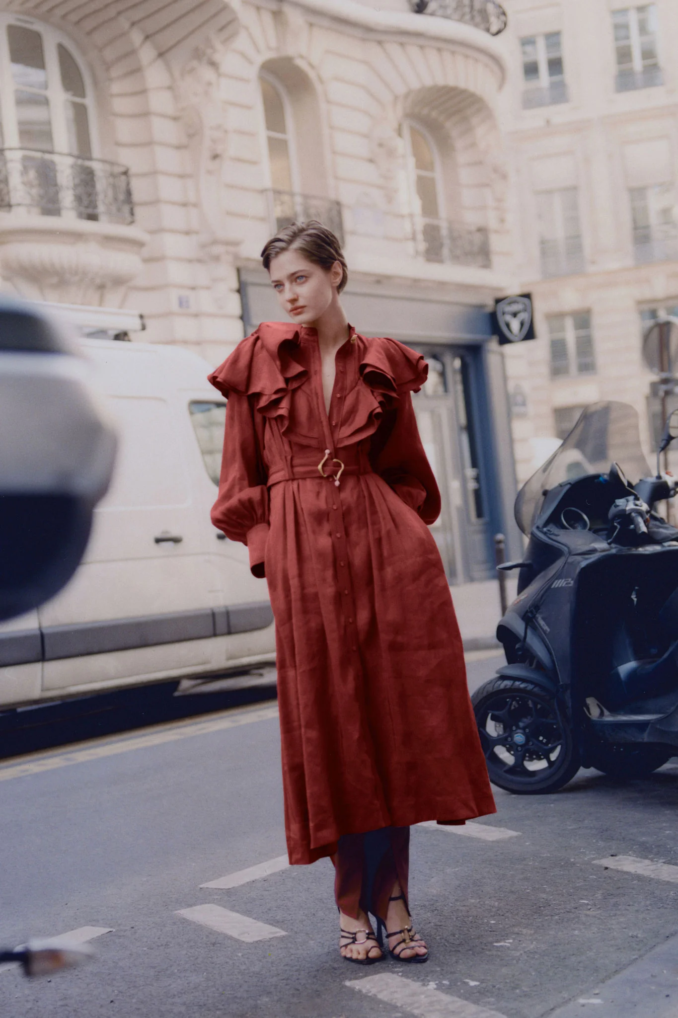 Isabella Belted Midi Dress - Image 6