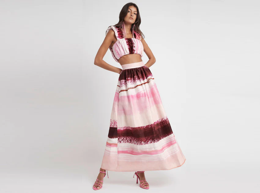 Kasbah Sunset Stripe Maxi Skirt - Image 9