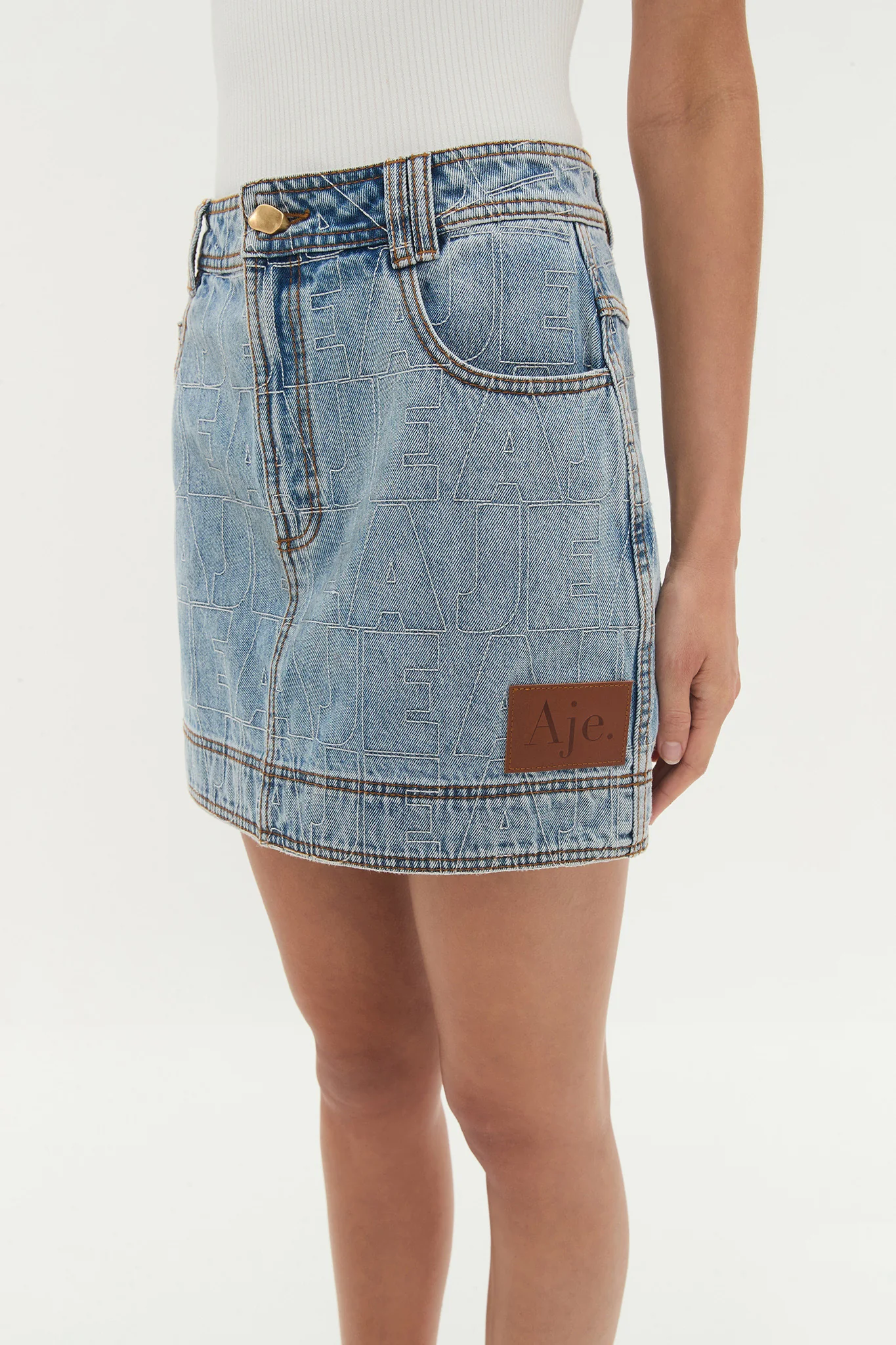 Kindle Denim Mini Skirt - Image 5