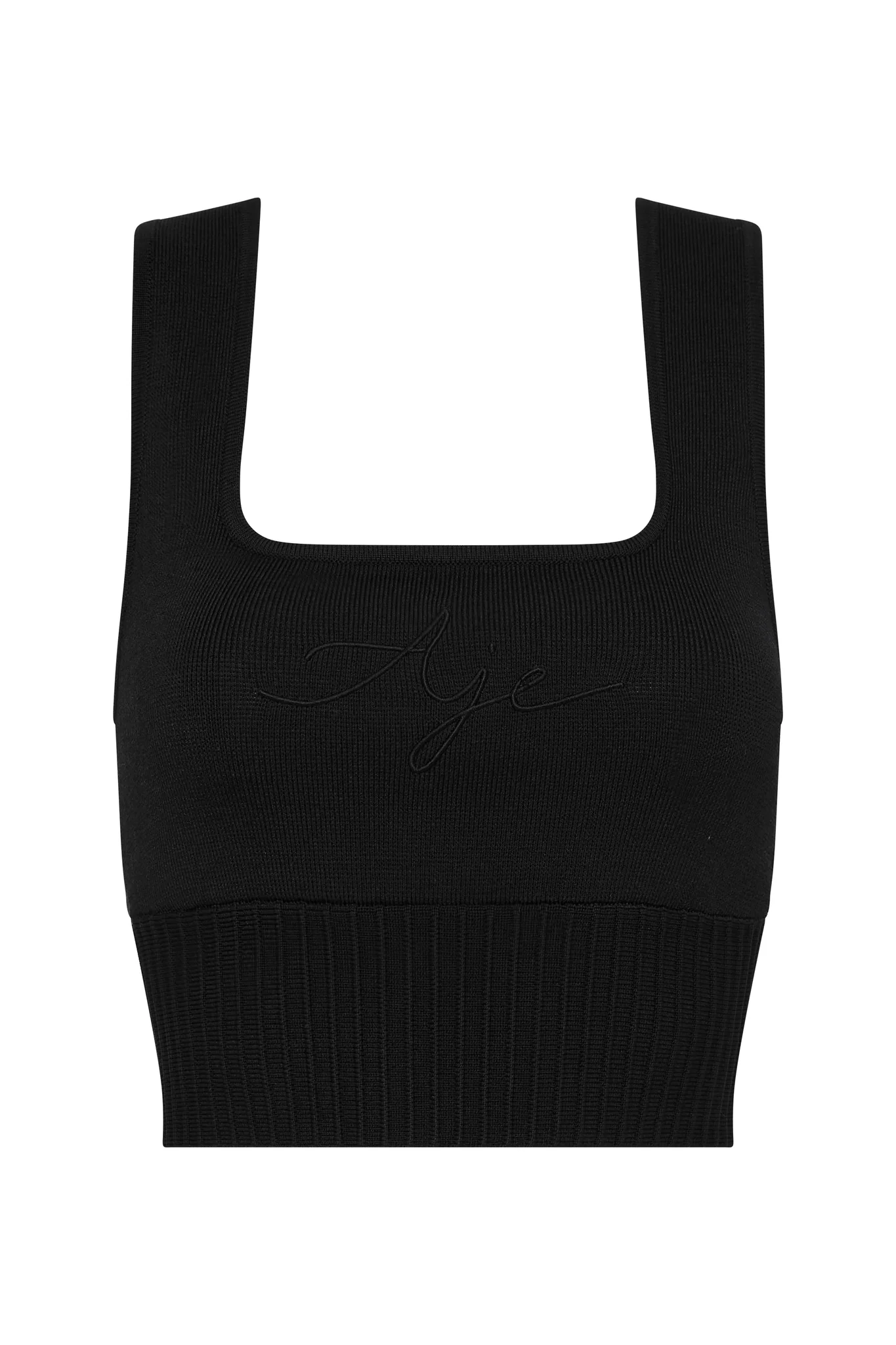 Livadi Cut Out Knit Logo Crop Top - Image 2