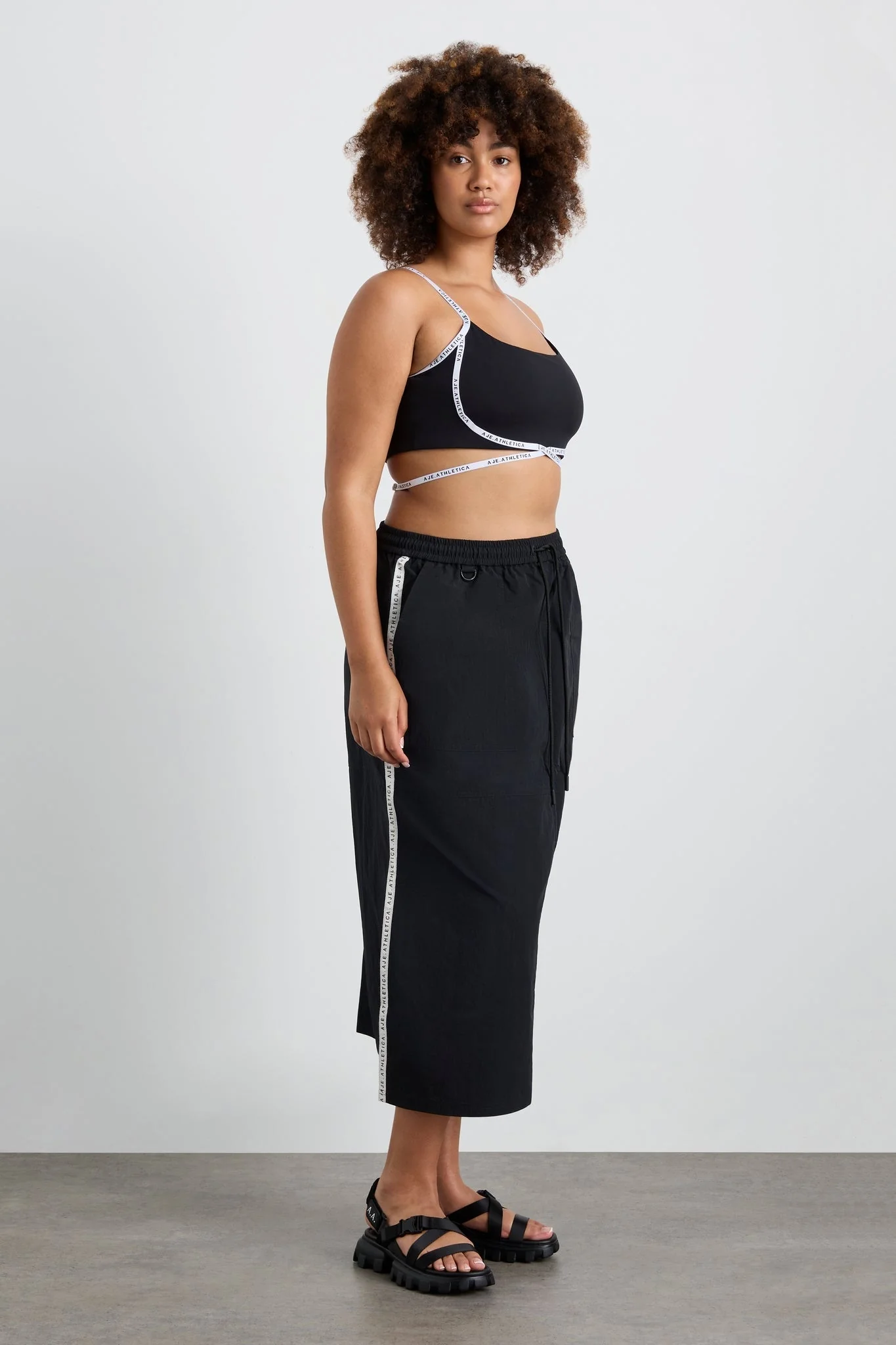 Logo Tape Spray Midi Skirt 647 - Image 10