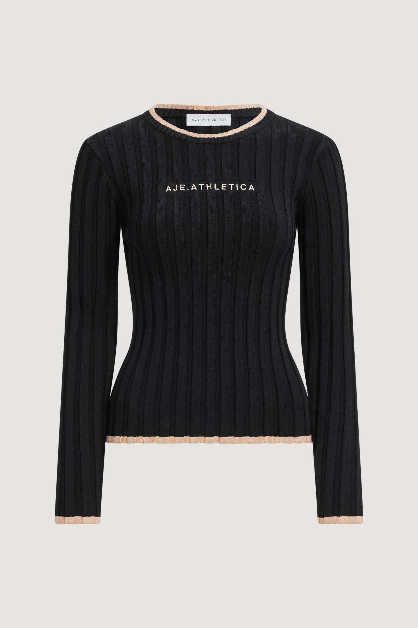 Long Sleeve Rib Knit Top 438 - Image 2