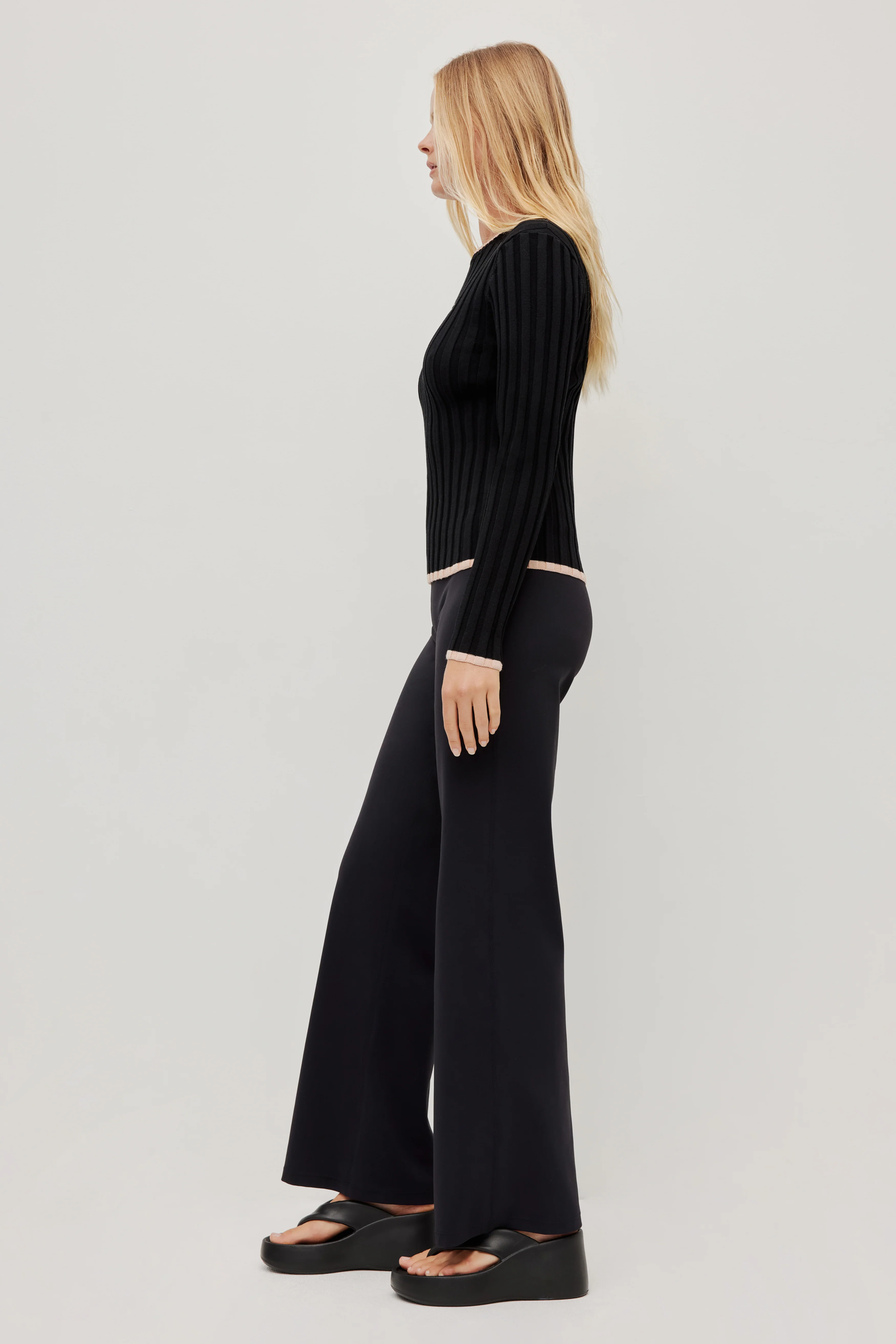 Long Sleeve Rib Knit Top 438 - Image 5