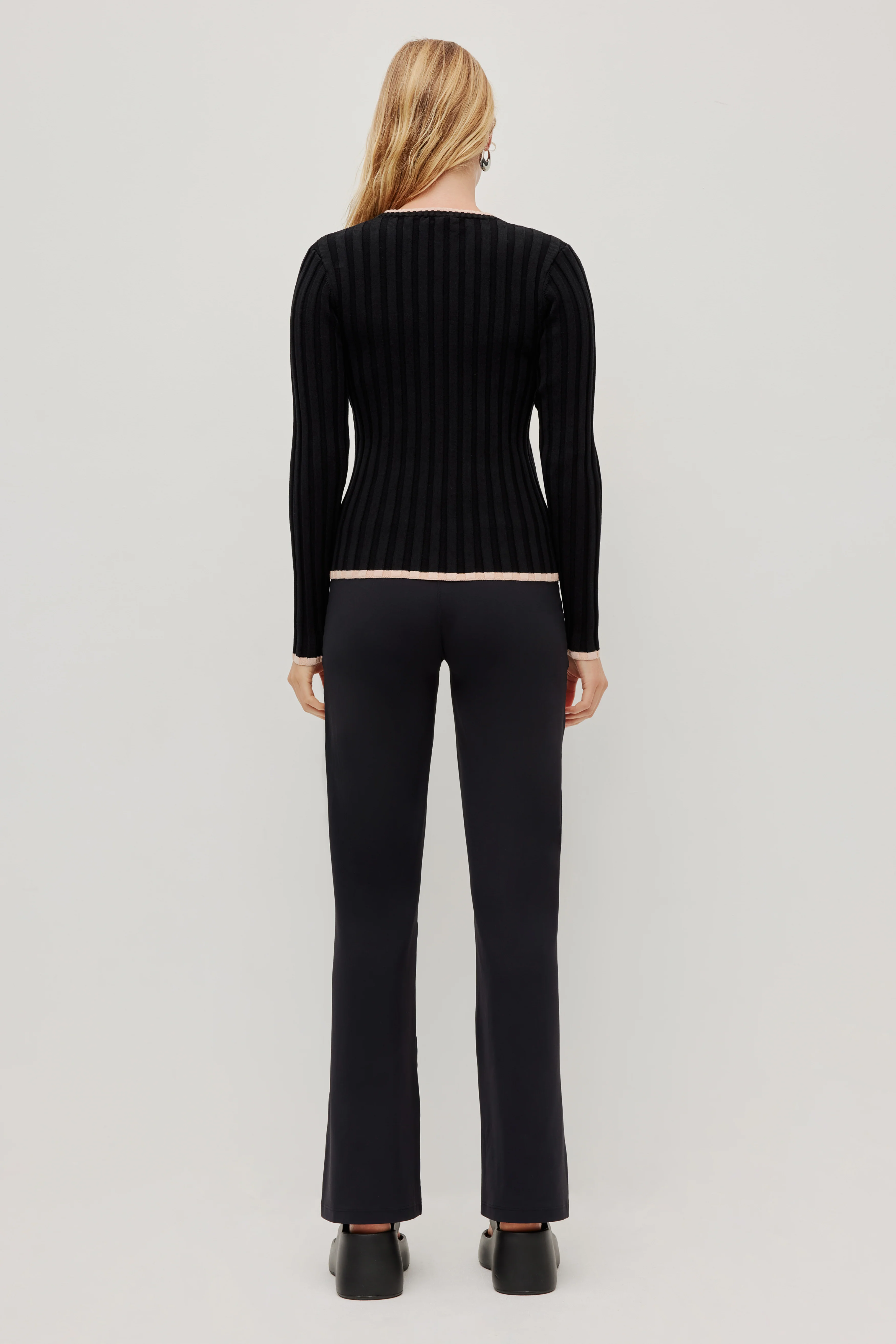 Long Sleeve Rib Knit Top 438 - Image 6