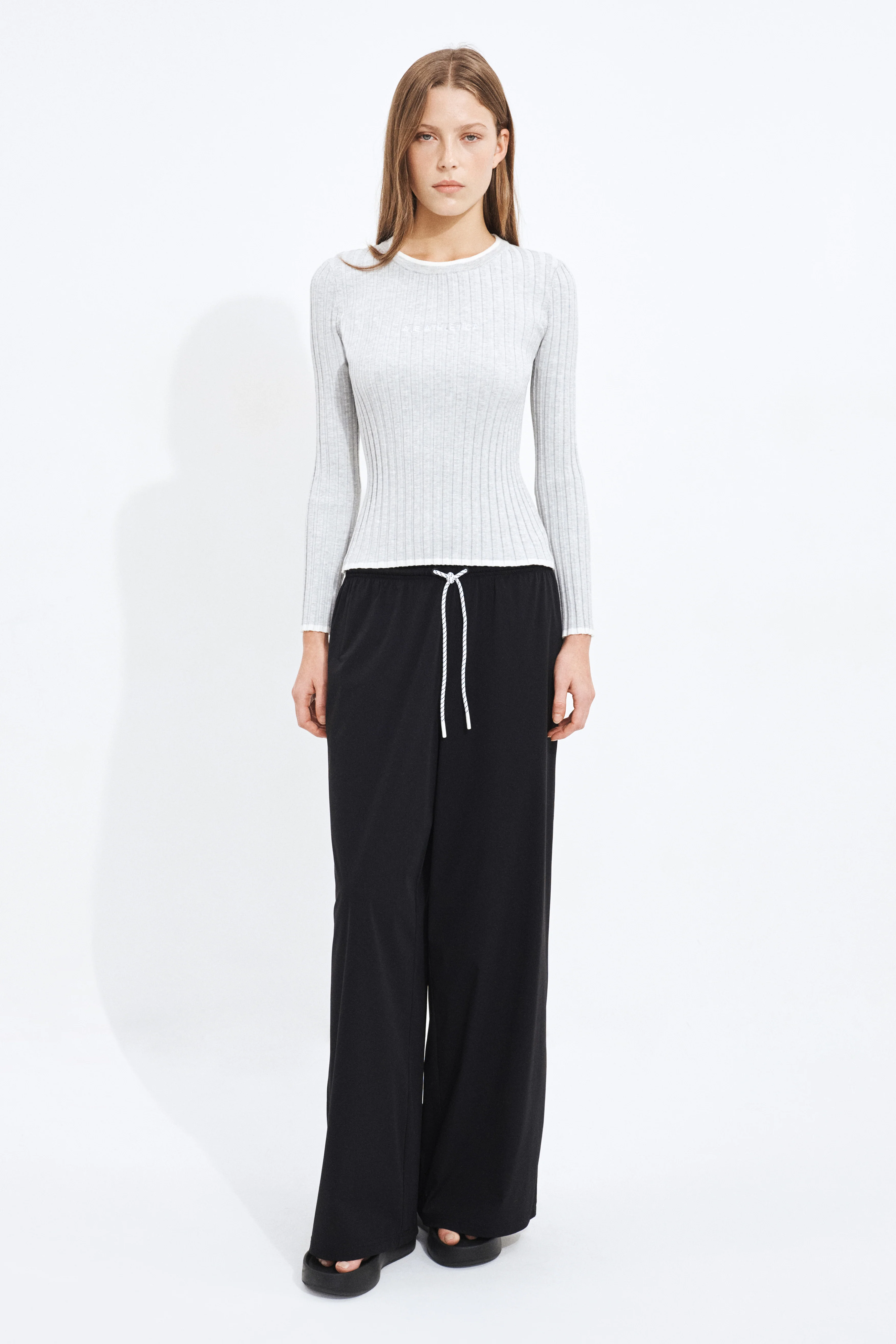 Long Sleeve Rib Knit Top - Image 3
