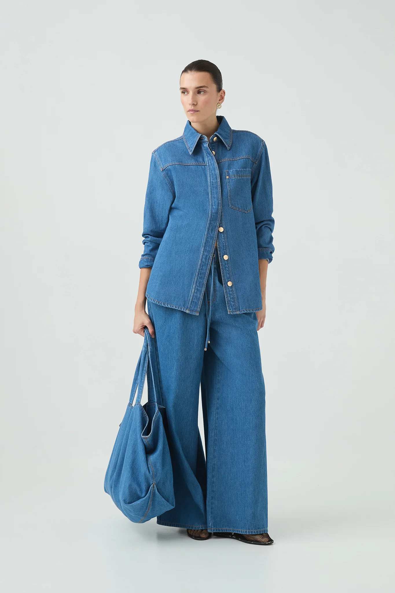 Long Sleeve Sunray Denim Shirt - Image 4
