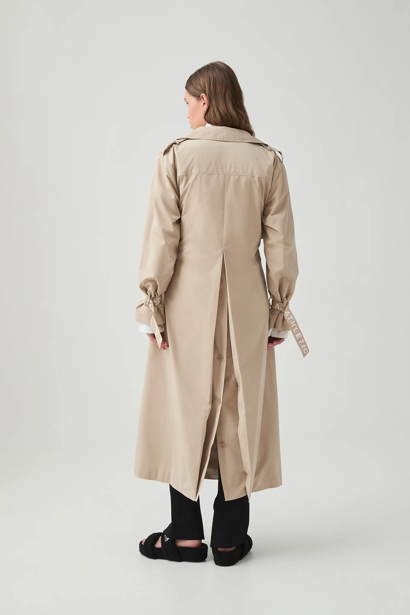 Longline Wrap Trench Coat 705 - Image 10