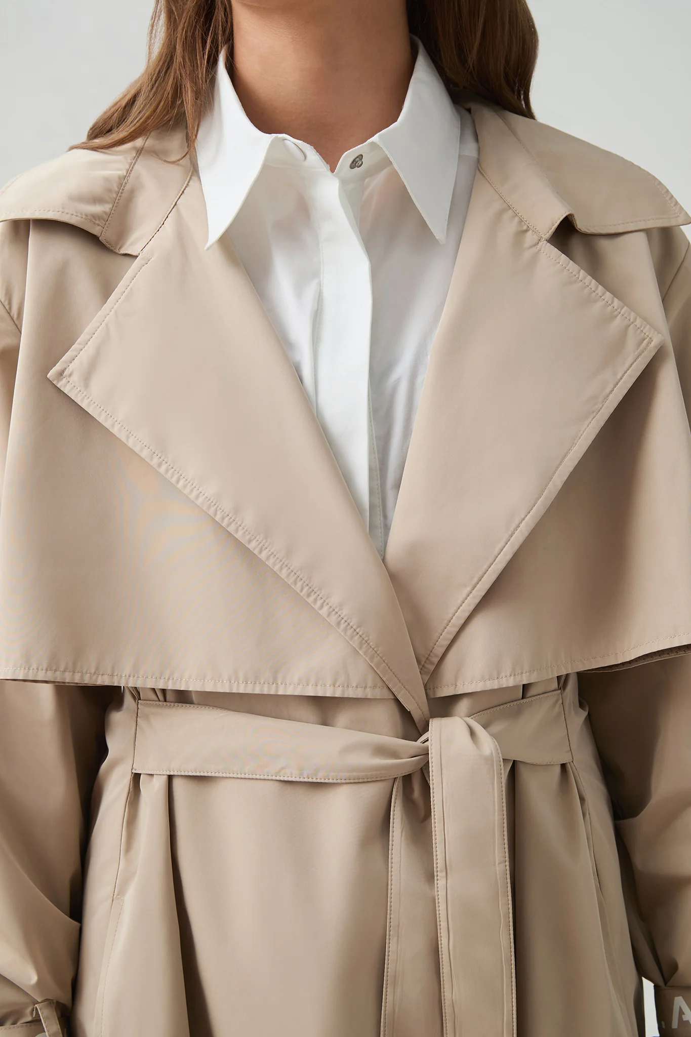 Longline Wrap Trench Coat 705 - Image 5