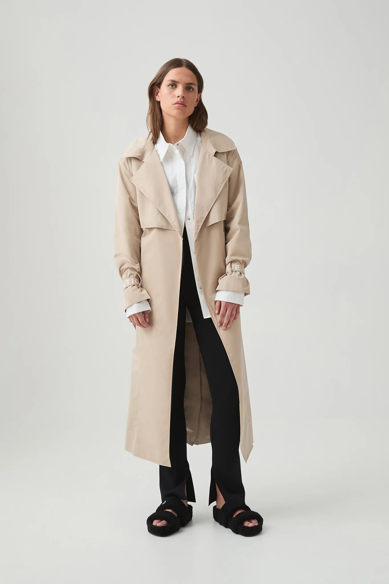 Longline Wrap Trench Coat 705 - Image 6