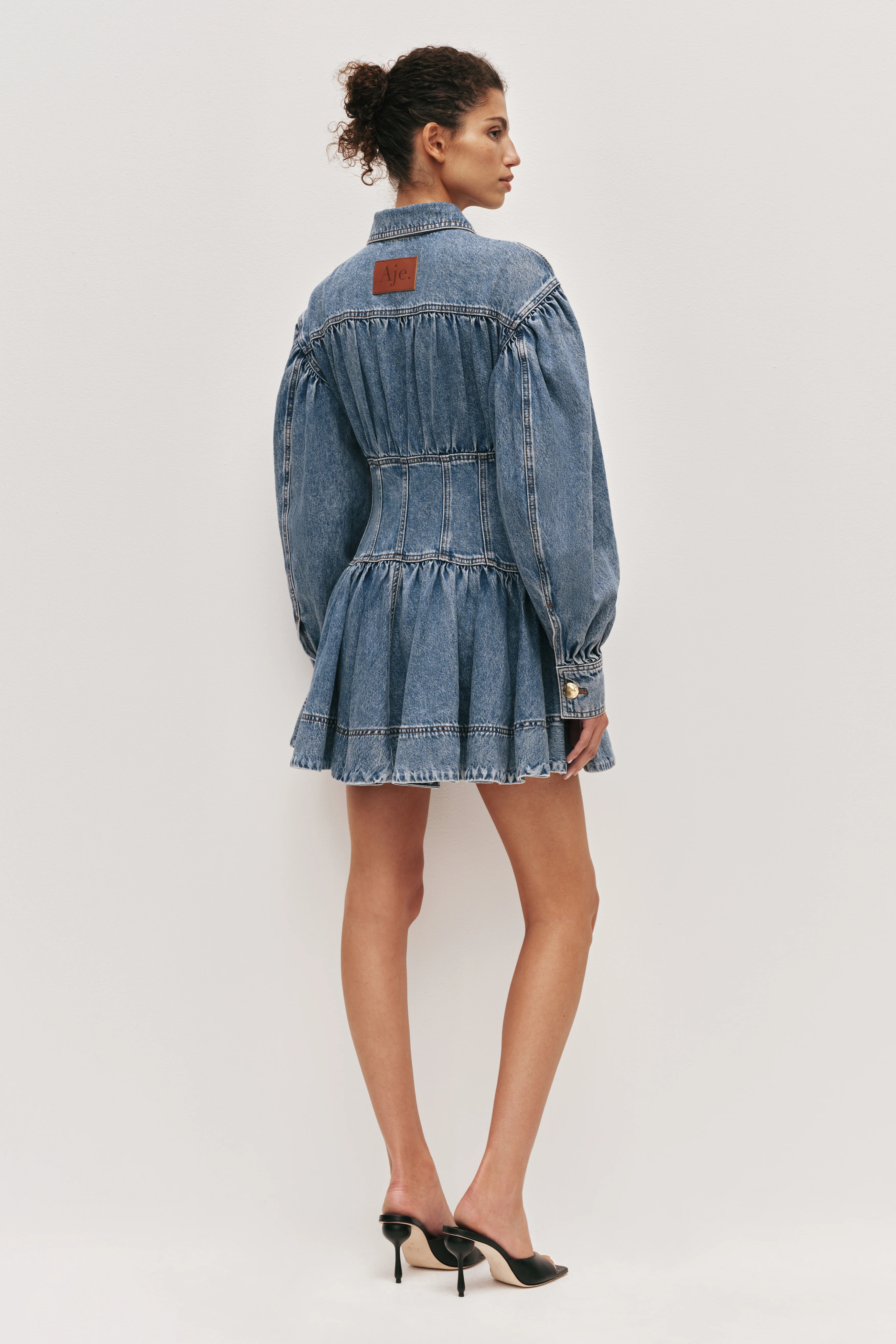 Lorraine Denim Mini Dress - Image 6