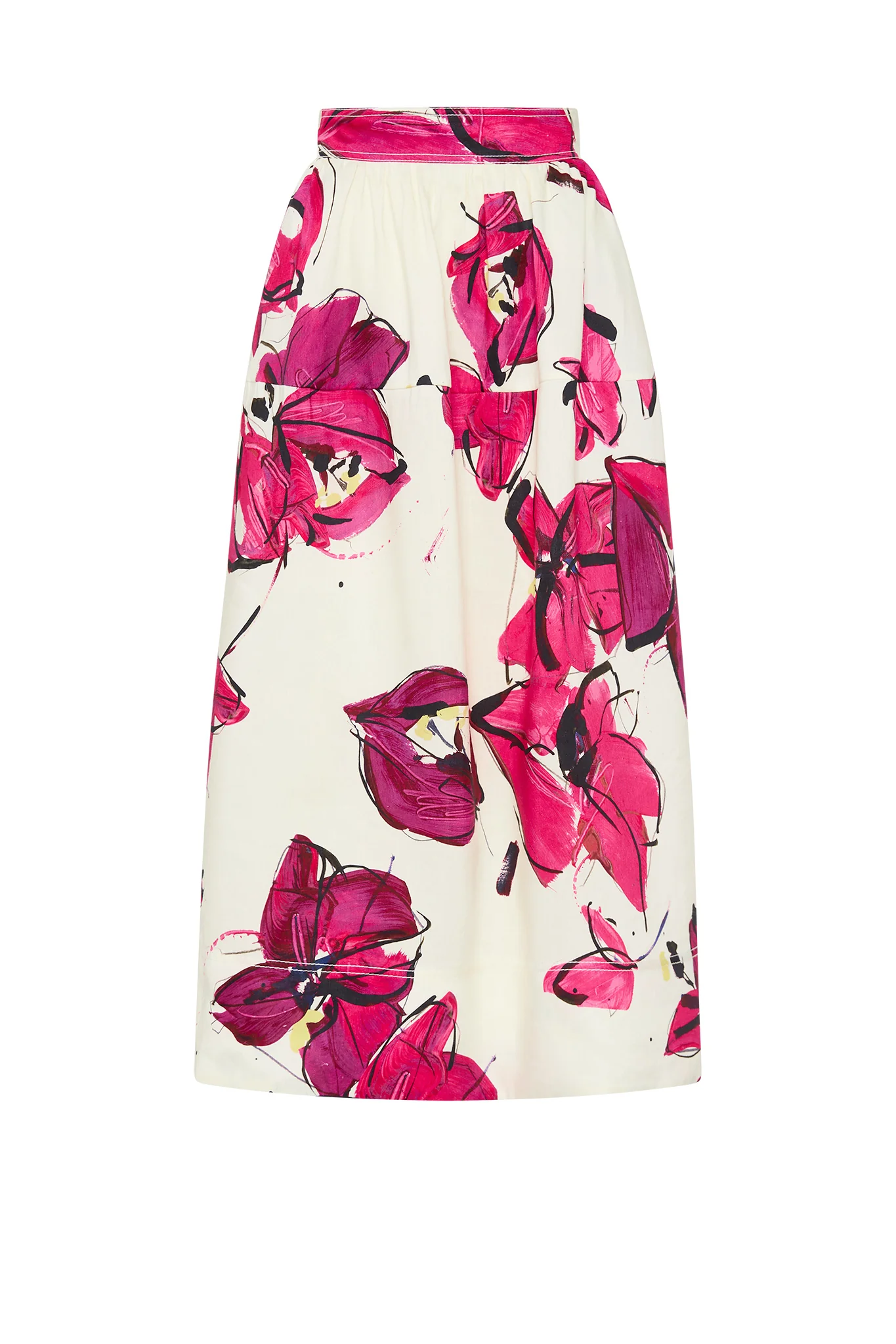 Lottie Gathered Midi Skirt - Image 2
