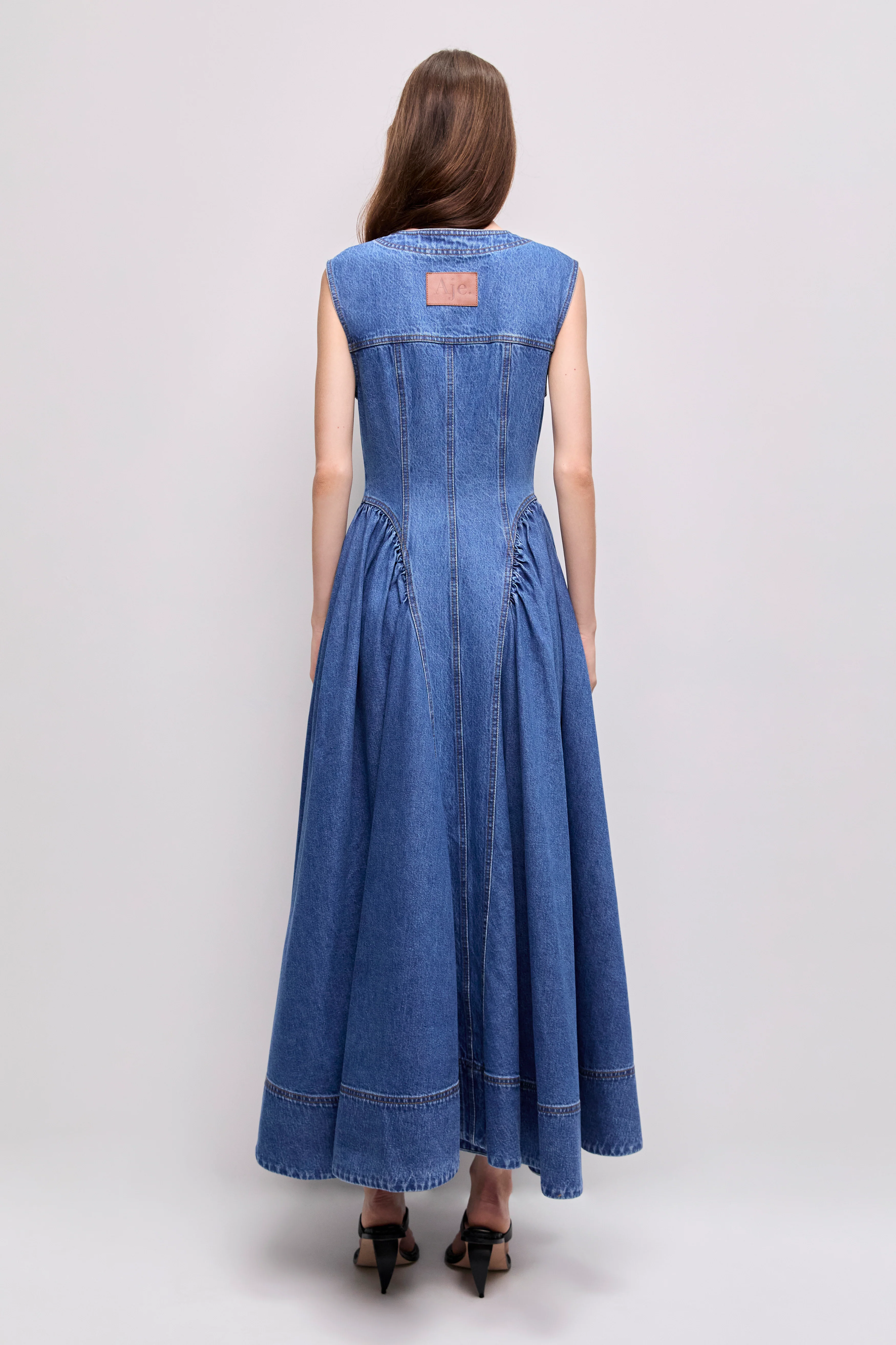 Loxley Denim Midi Dress - Image 7