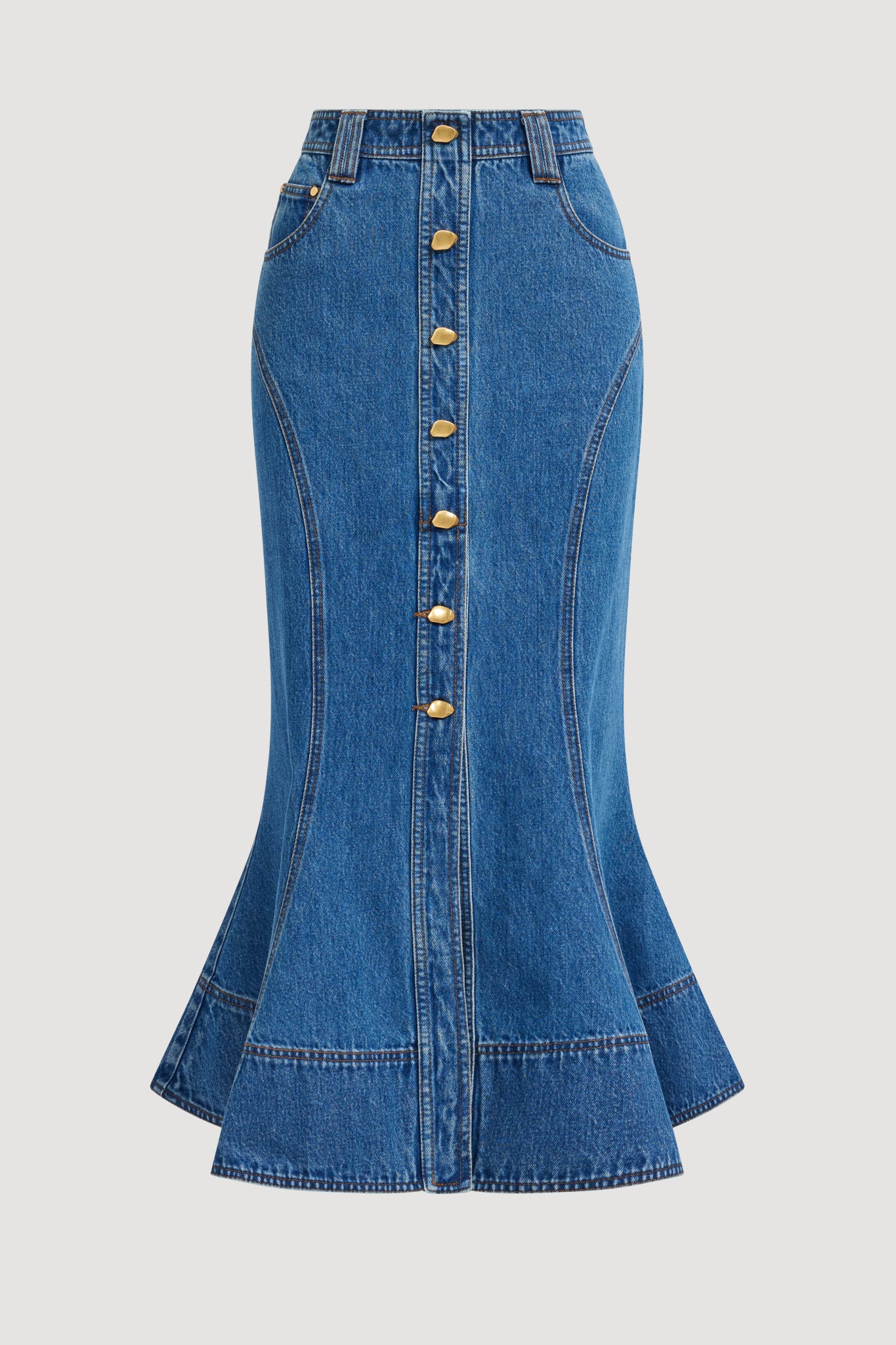 Loxley Denim Midi Skirt - Image 2