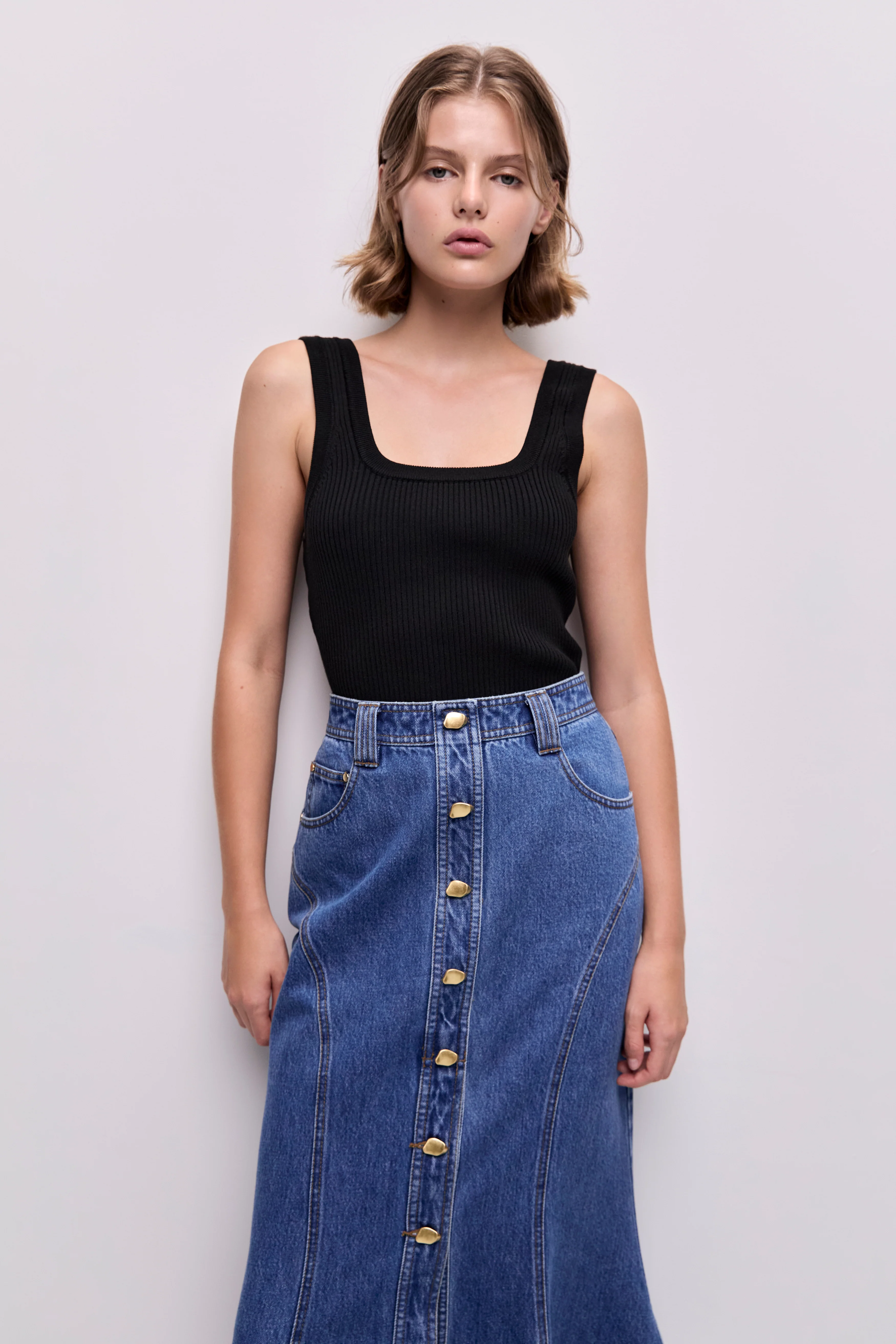 Loxley Denim Midi Skirt - Image 4