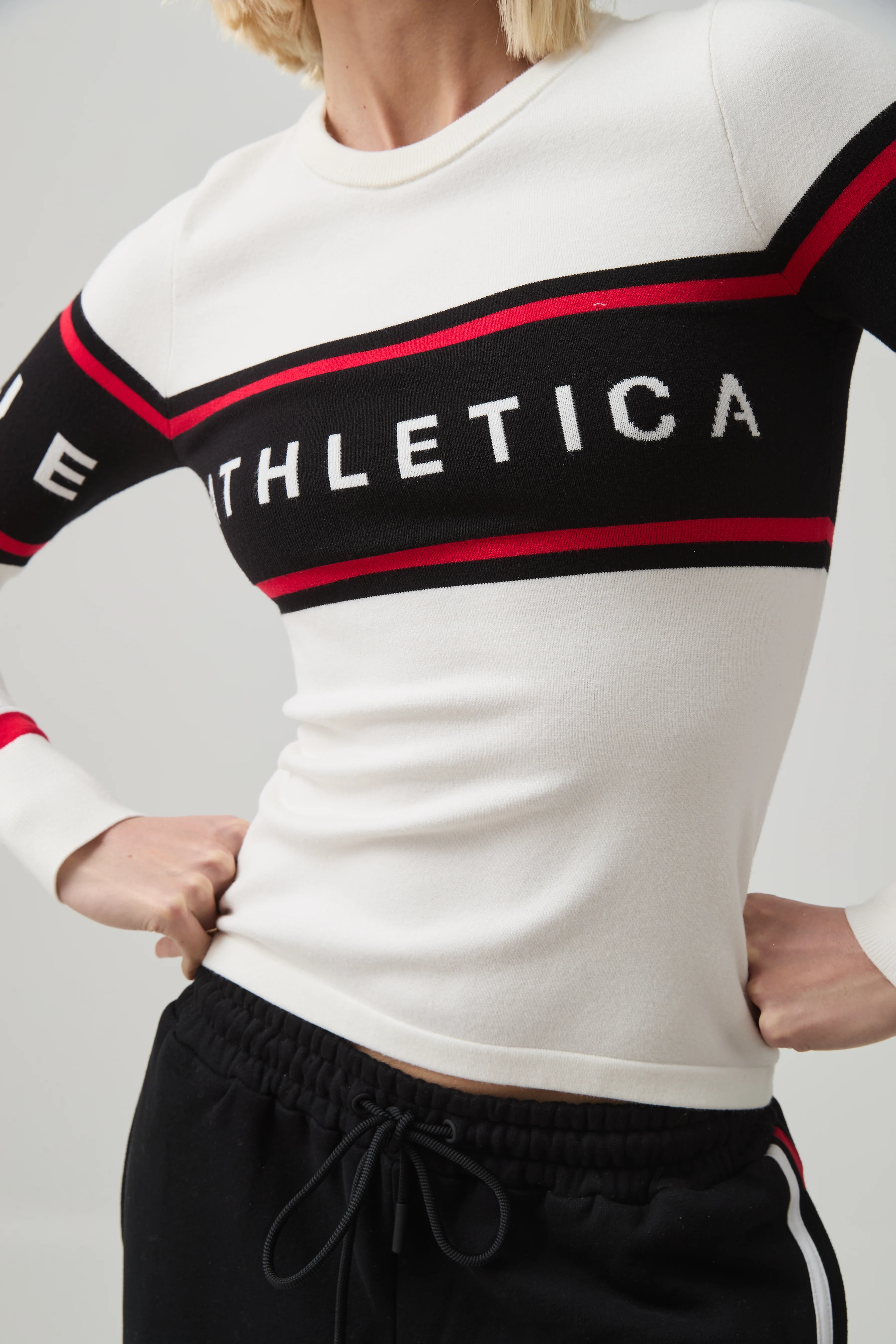Long Sleeve Logo Knit Top 407 - Image 4