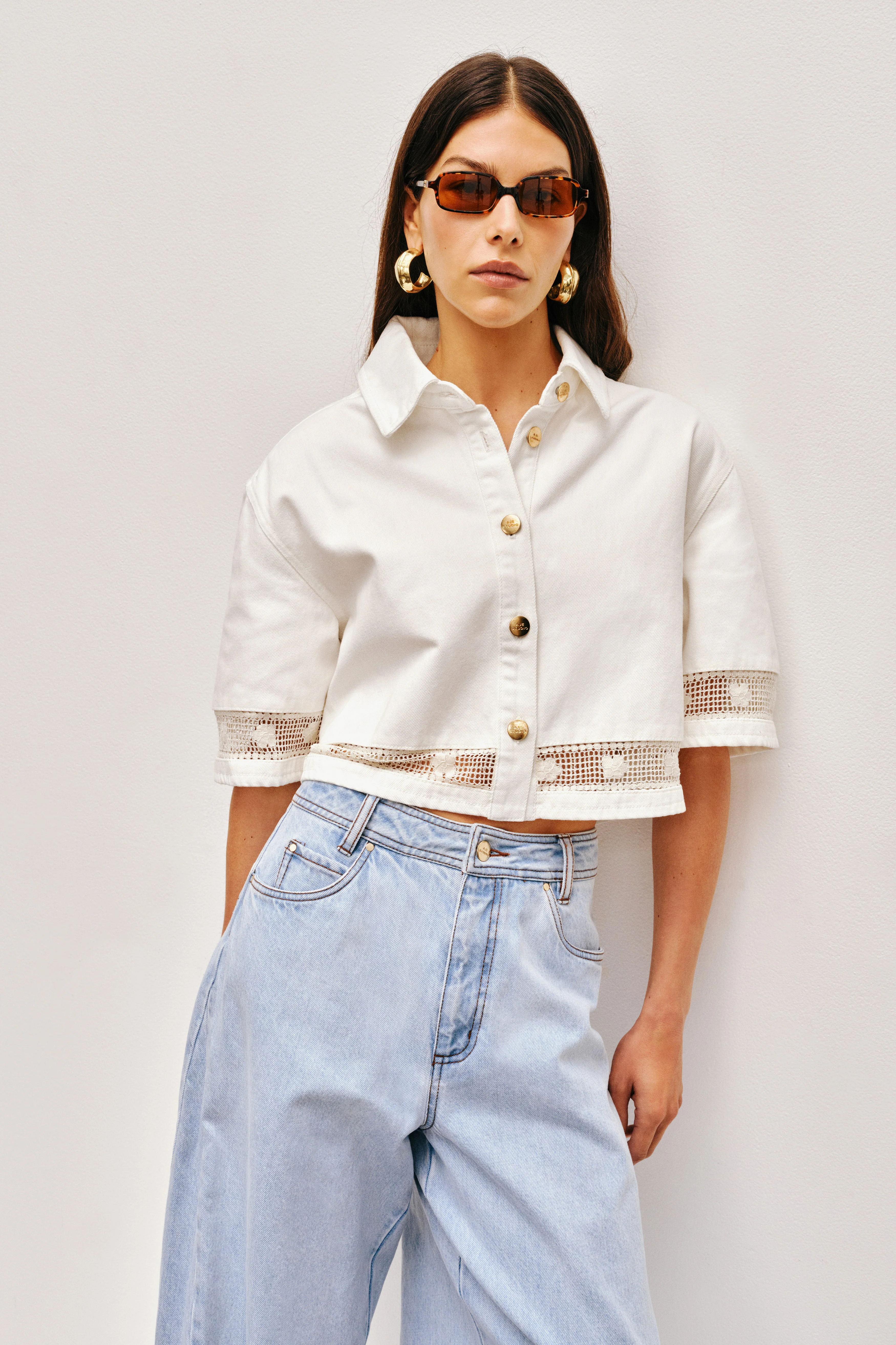 Mackay Denim Crop Shirt - Image 3