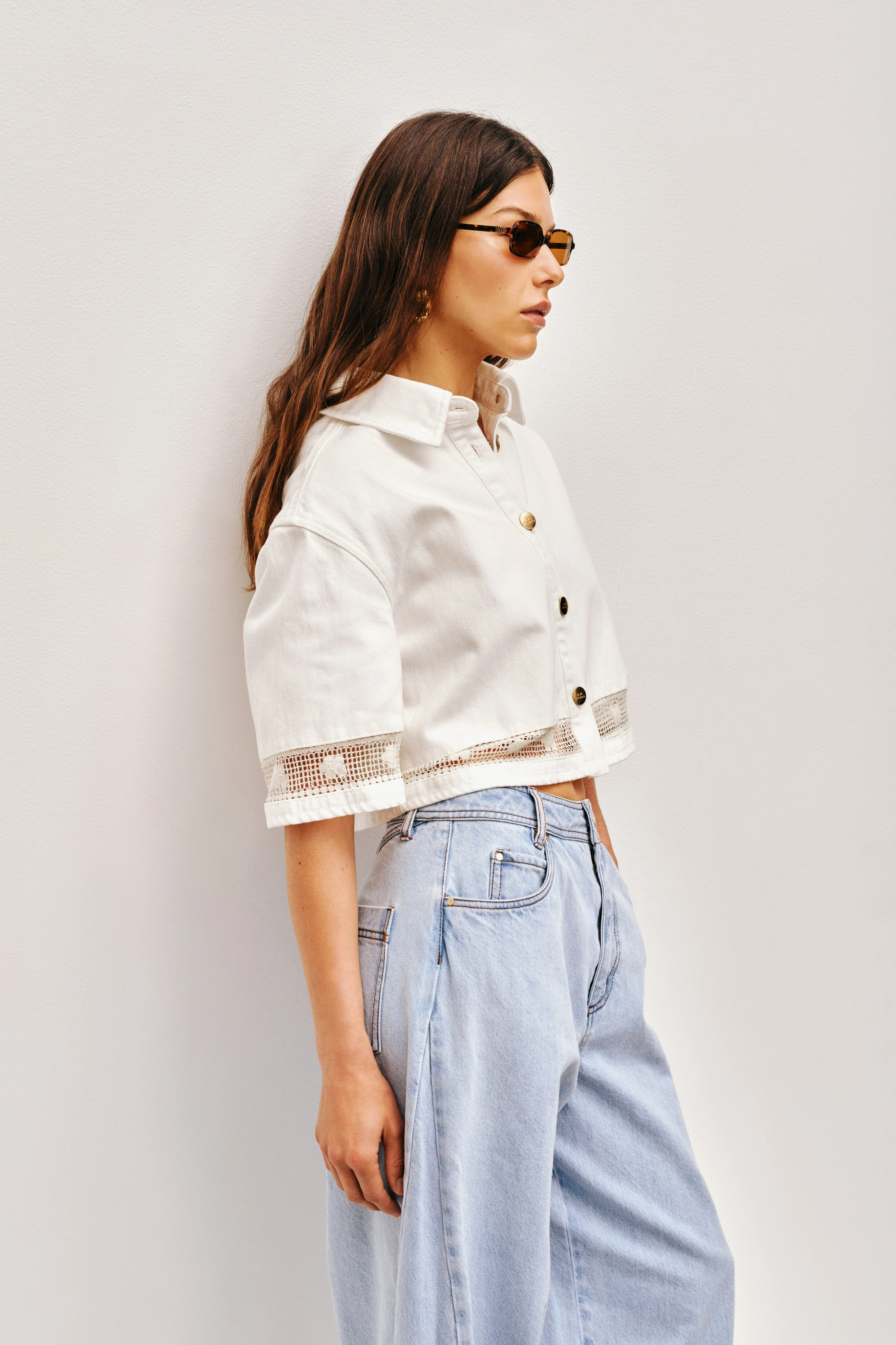 Mackay Denim Crop Shirt - Image 5