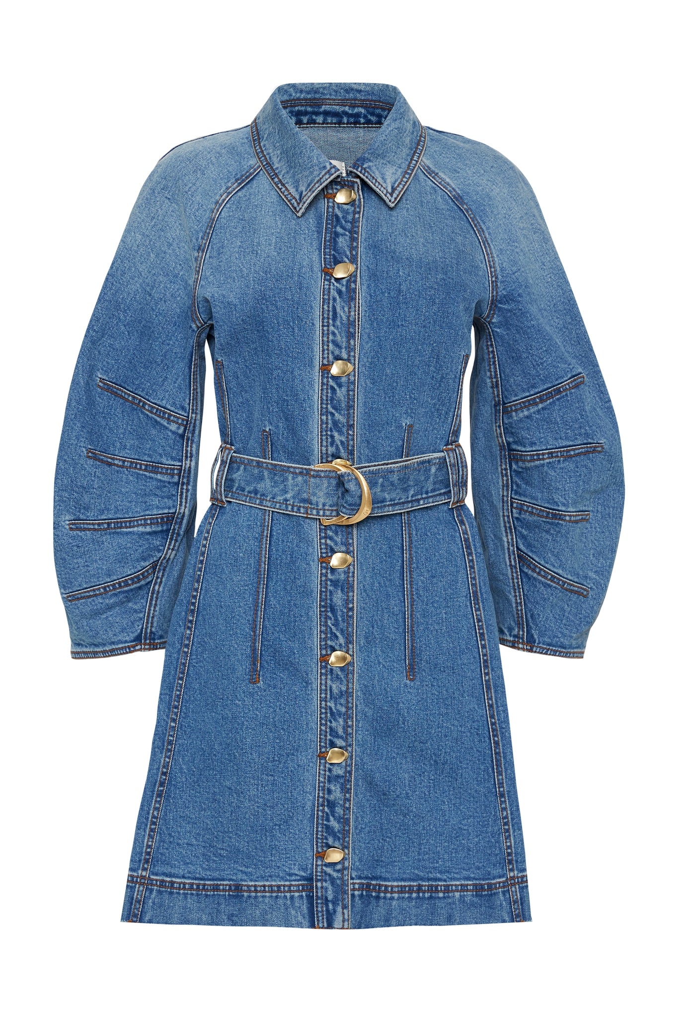 Maya Denim Long Sleeve Dress - Image 2