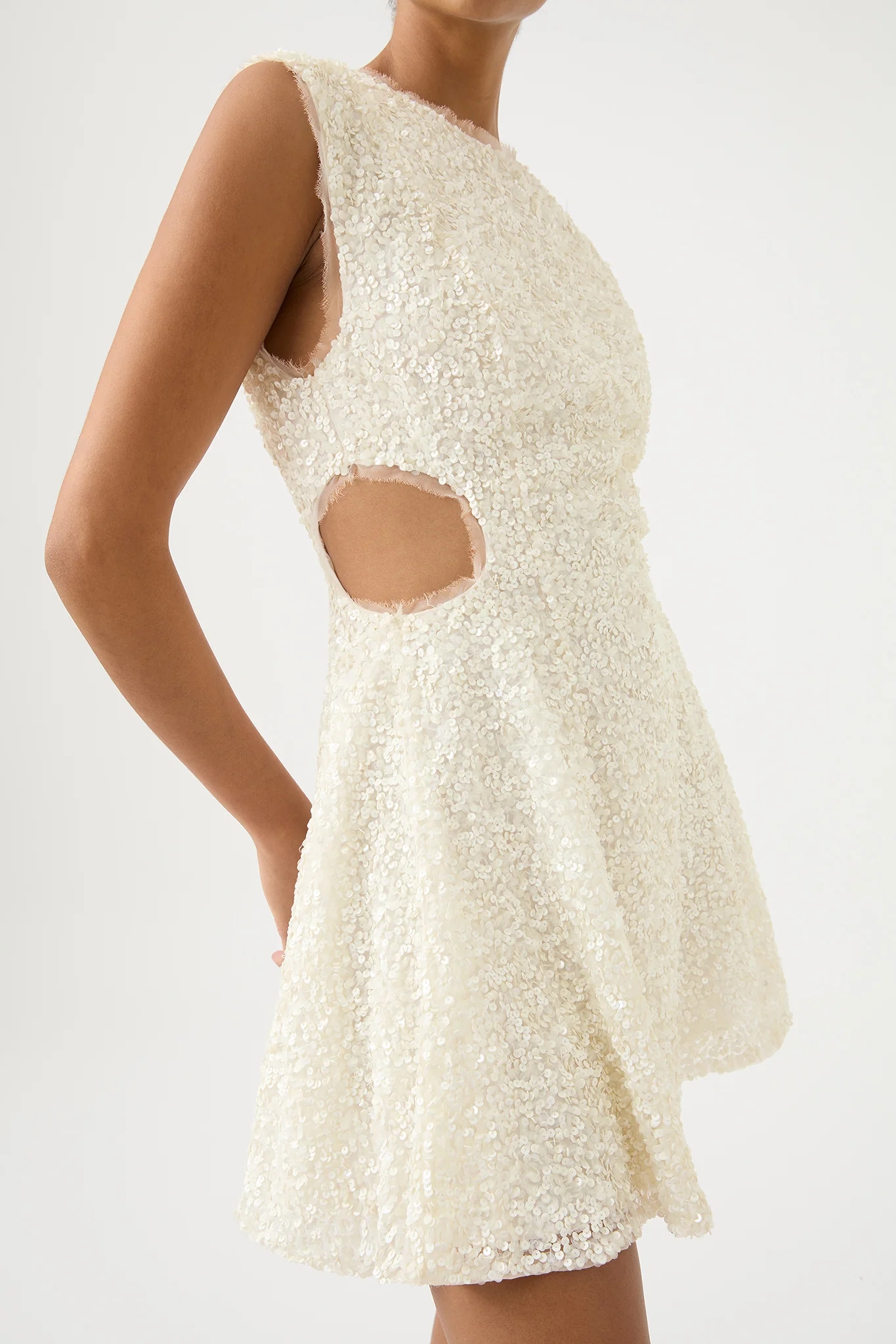 Mirage Beaded Mini Dress - Image 4