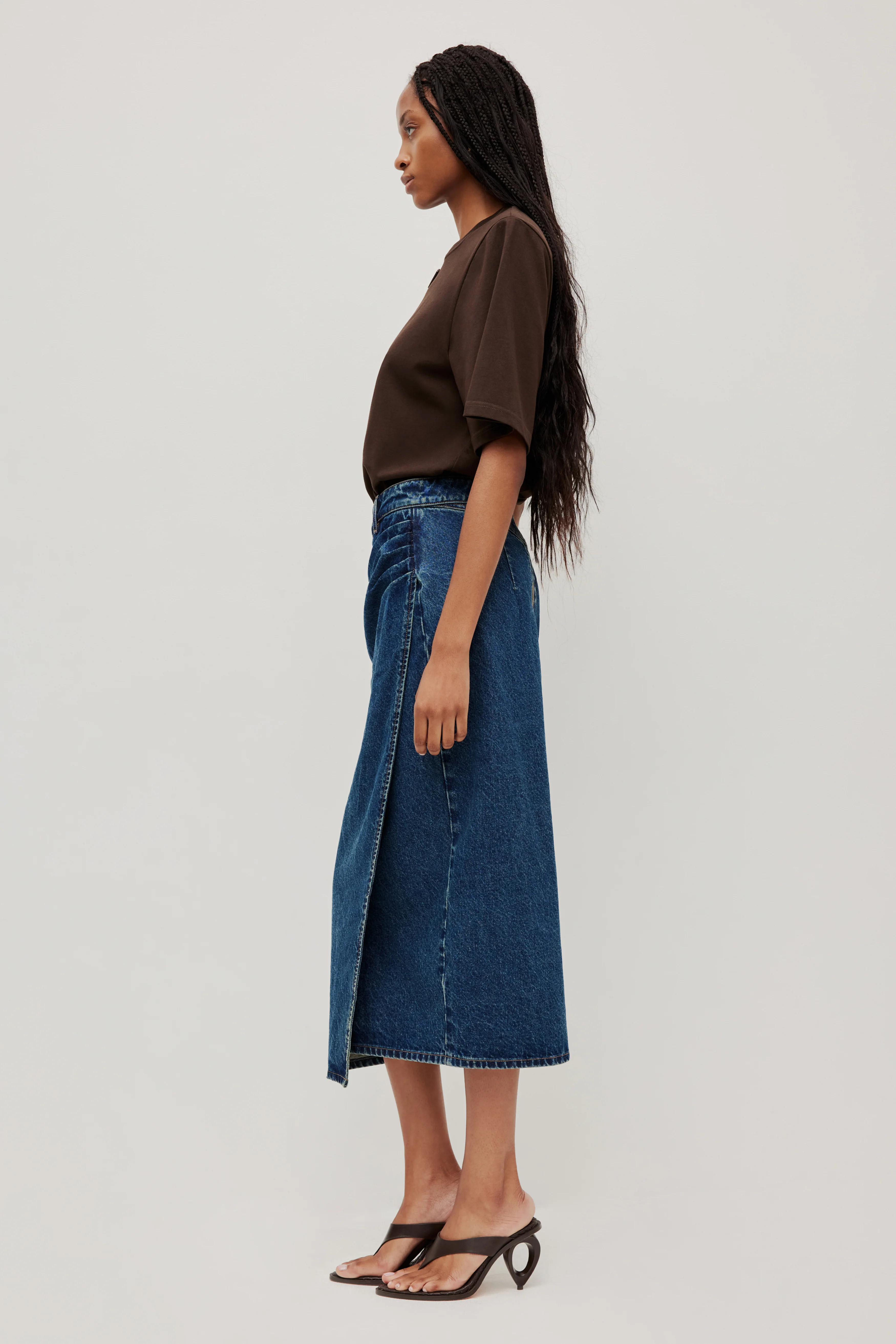 Myles Denim Midi Skirt - Image 3