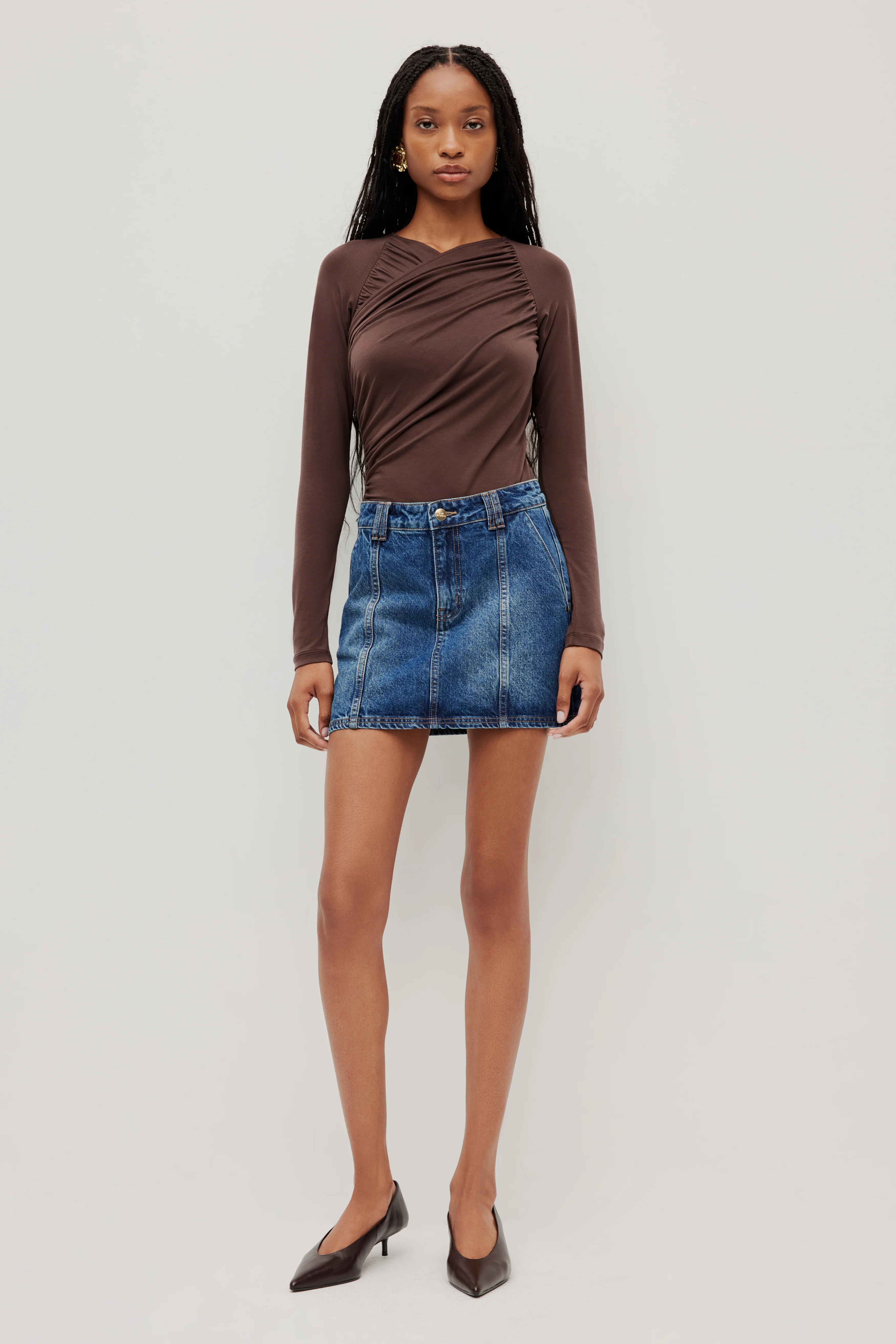 Myles Denim Mini Skirt - Image 3
