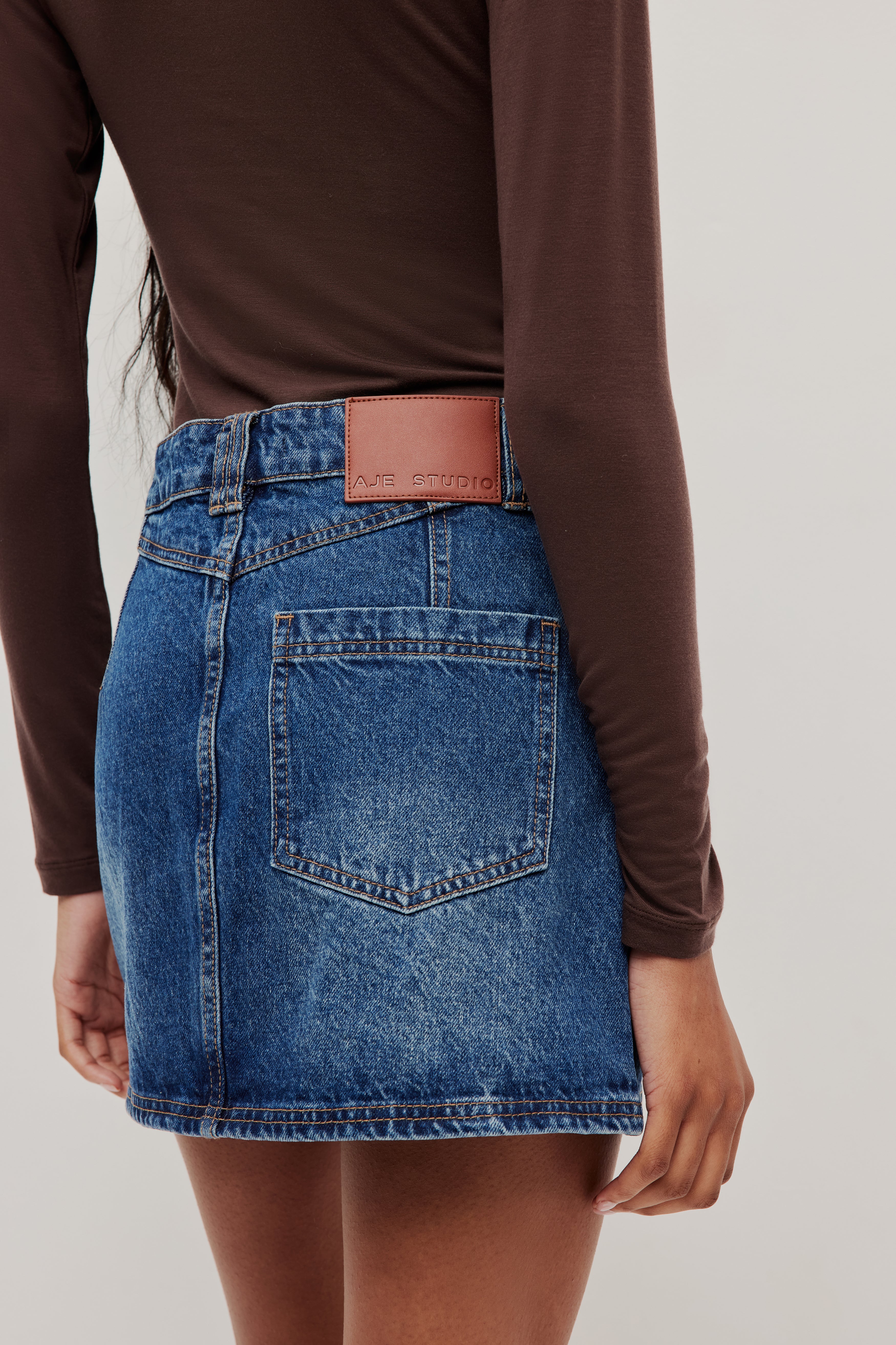 Myles Denim Mini Skirt - Image 7