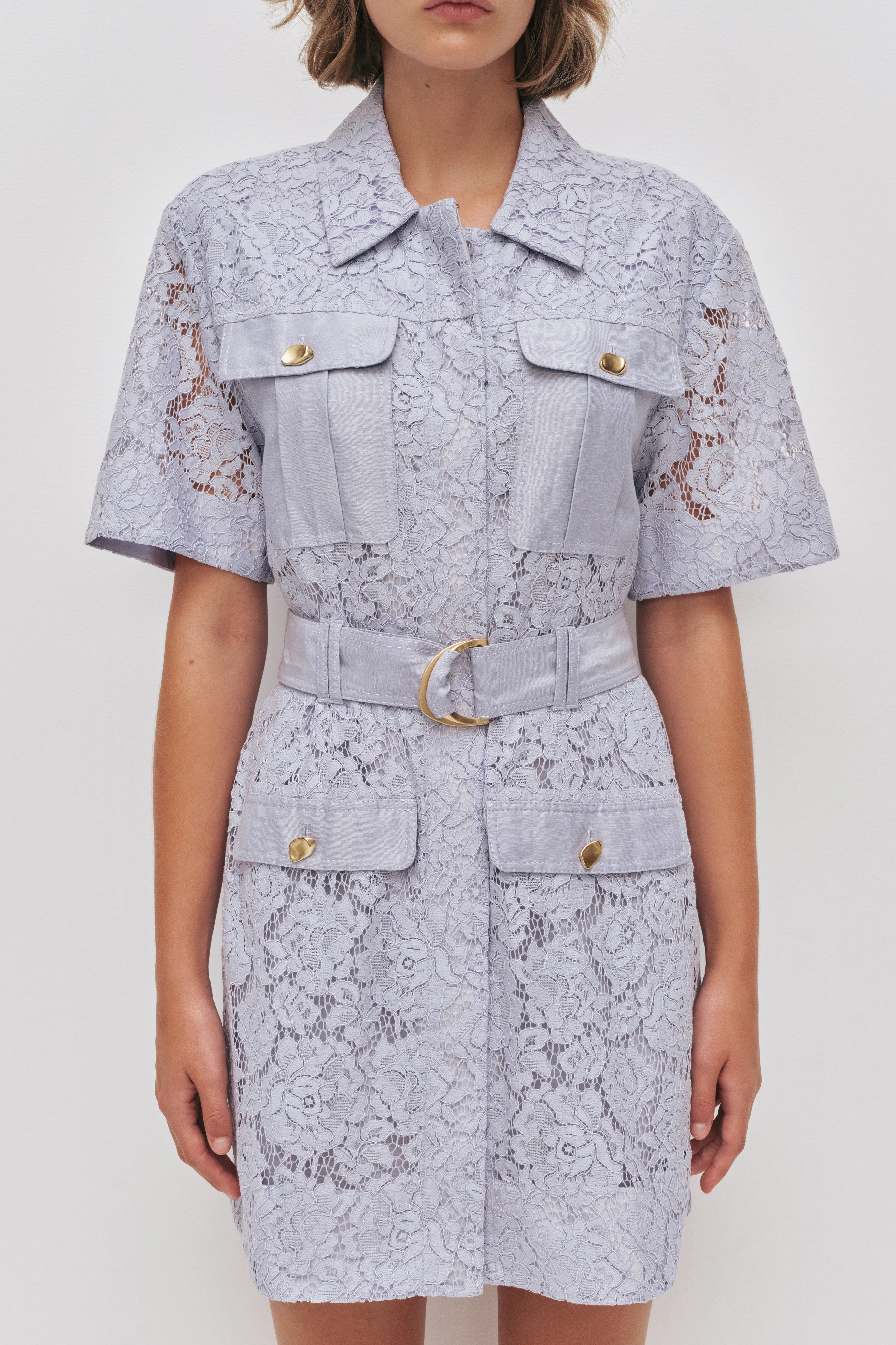 Mystic Lace Mini Shirt Dress - Image 4