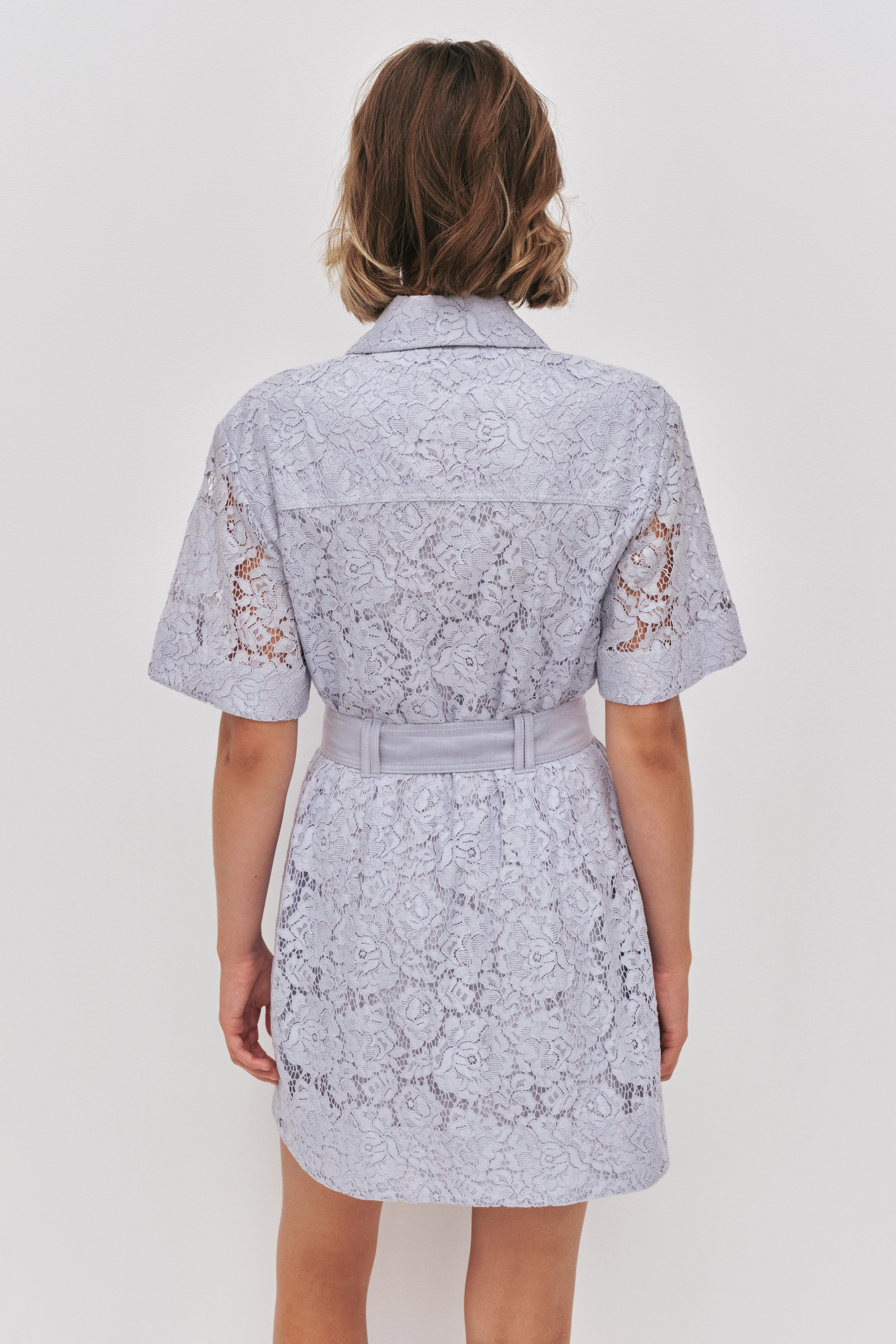Mystic Lace Mini Shirt Dress - Image 6