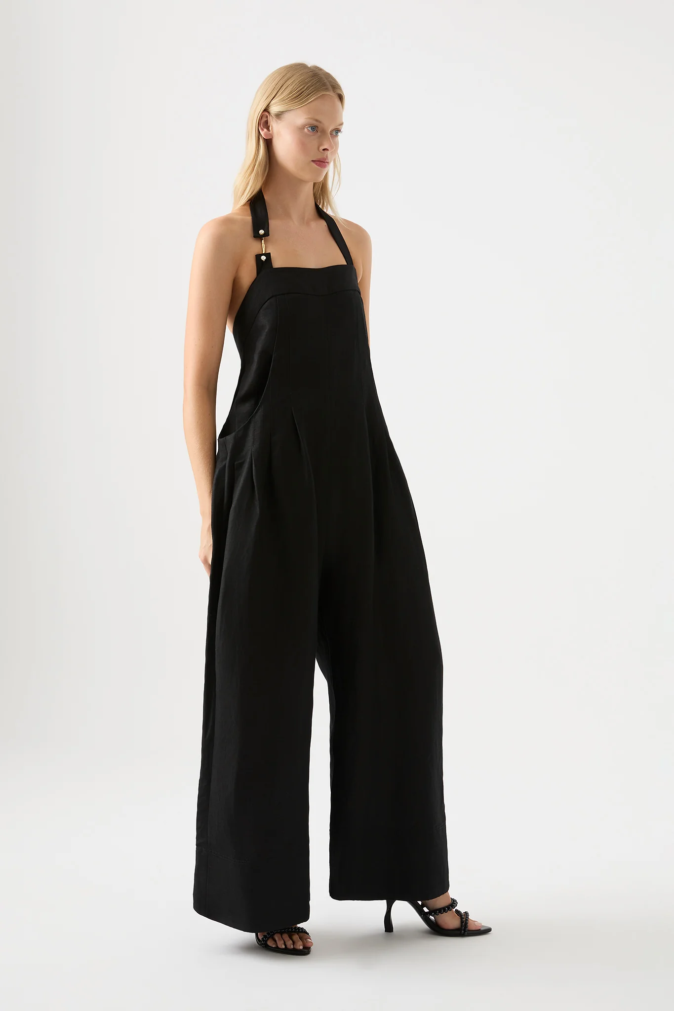 Neo Pleated Halter Jumpsuit - Image 3