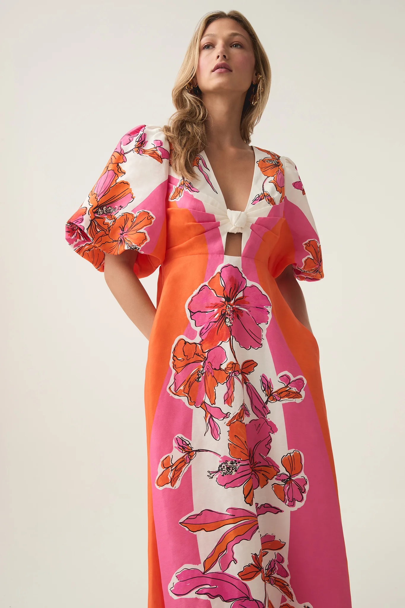 Overflow Knotted Midi Dress - Image 4