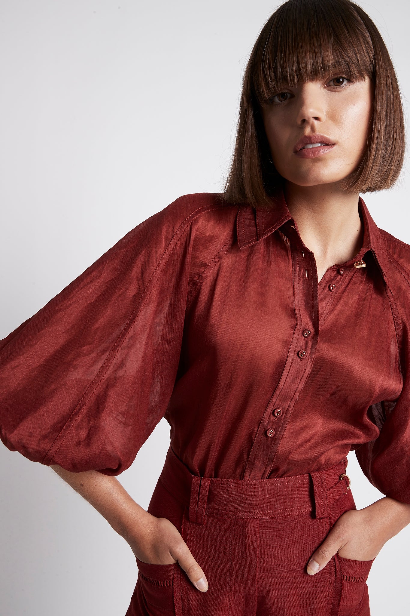 Palms Puff Sleeve Shirt - Image 5
