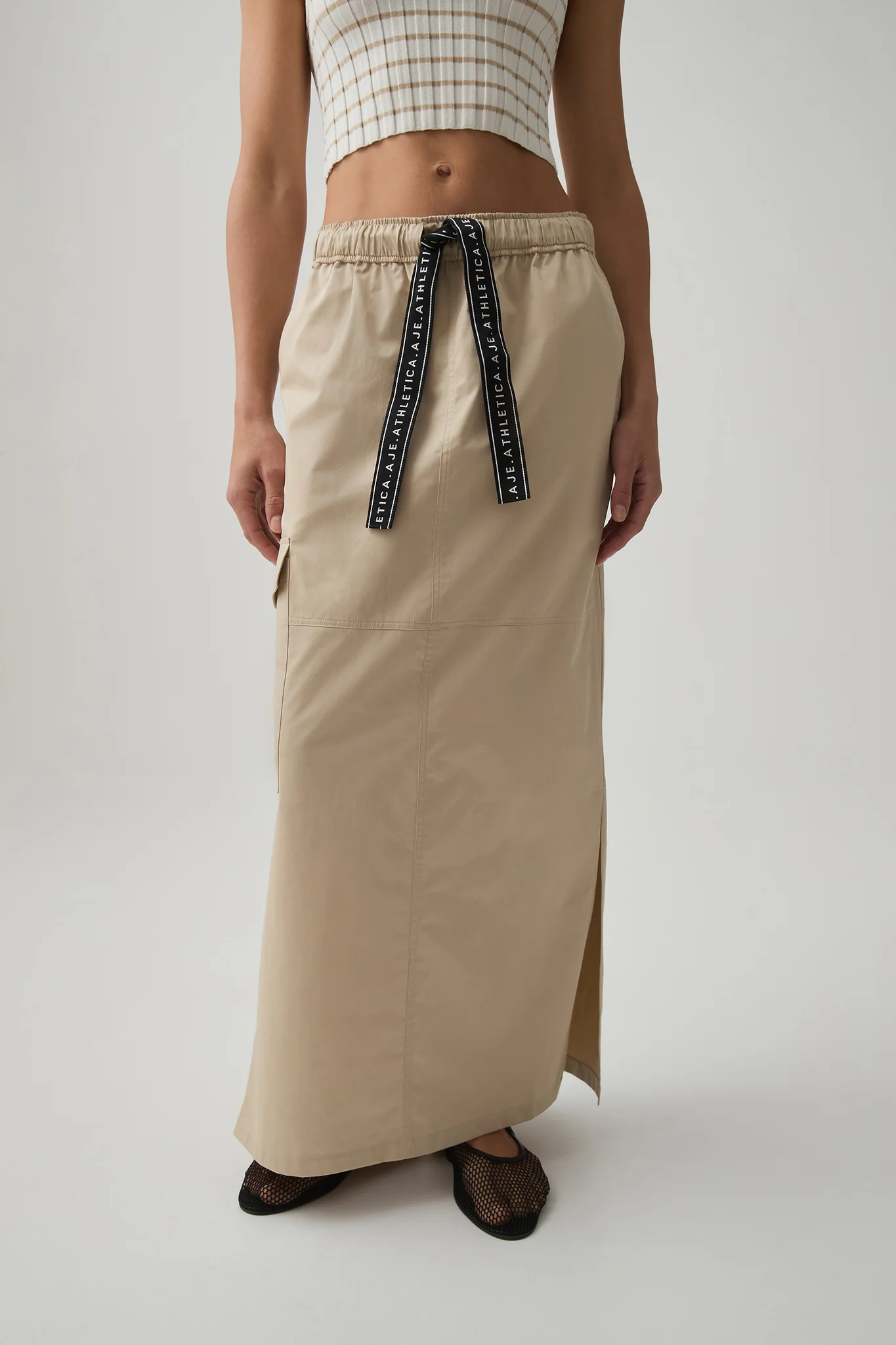 Panelled Cargo Maxi Skirt 649 - Image 3