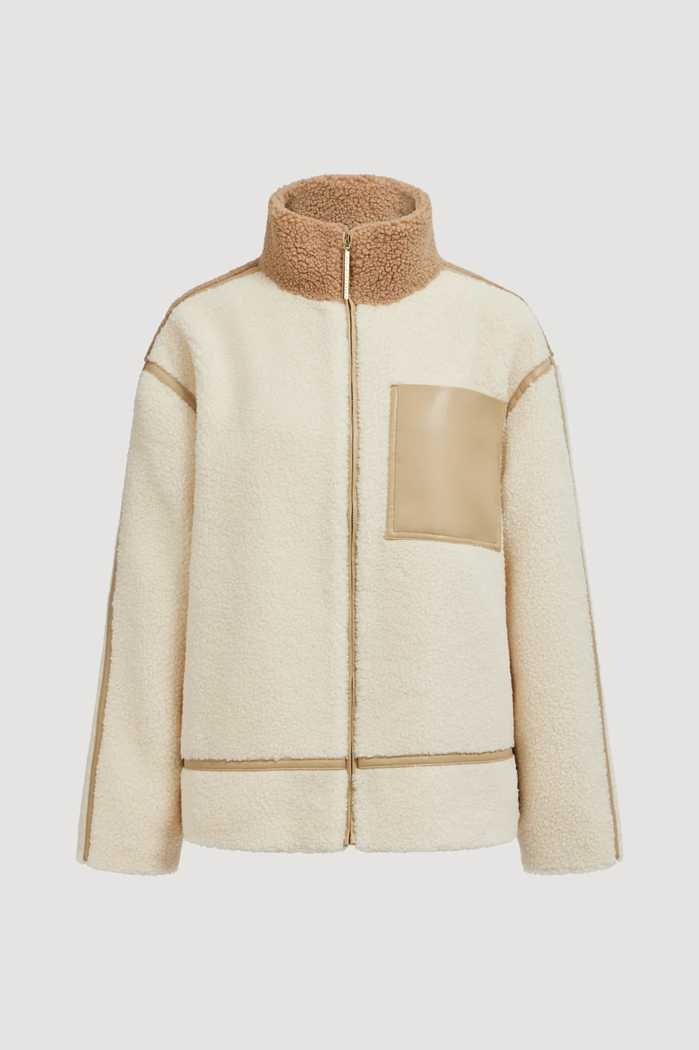Panelled Sherpa Jacket - Image 2